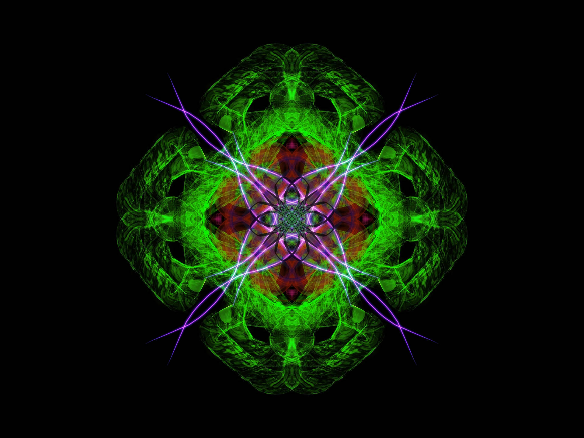 Mandala Fractal Pattern Background