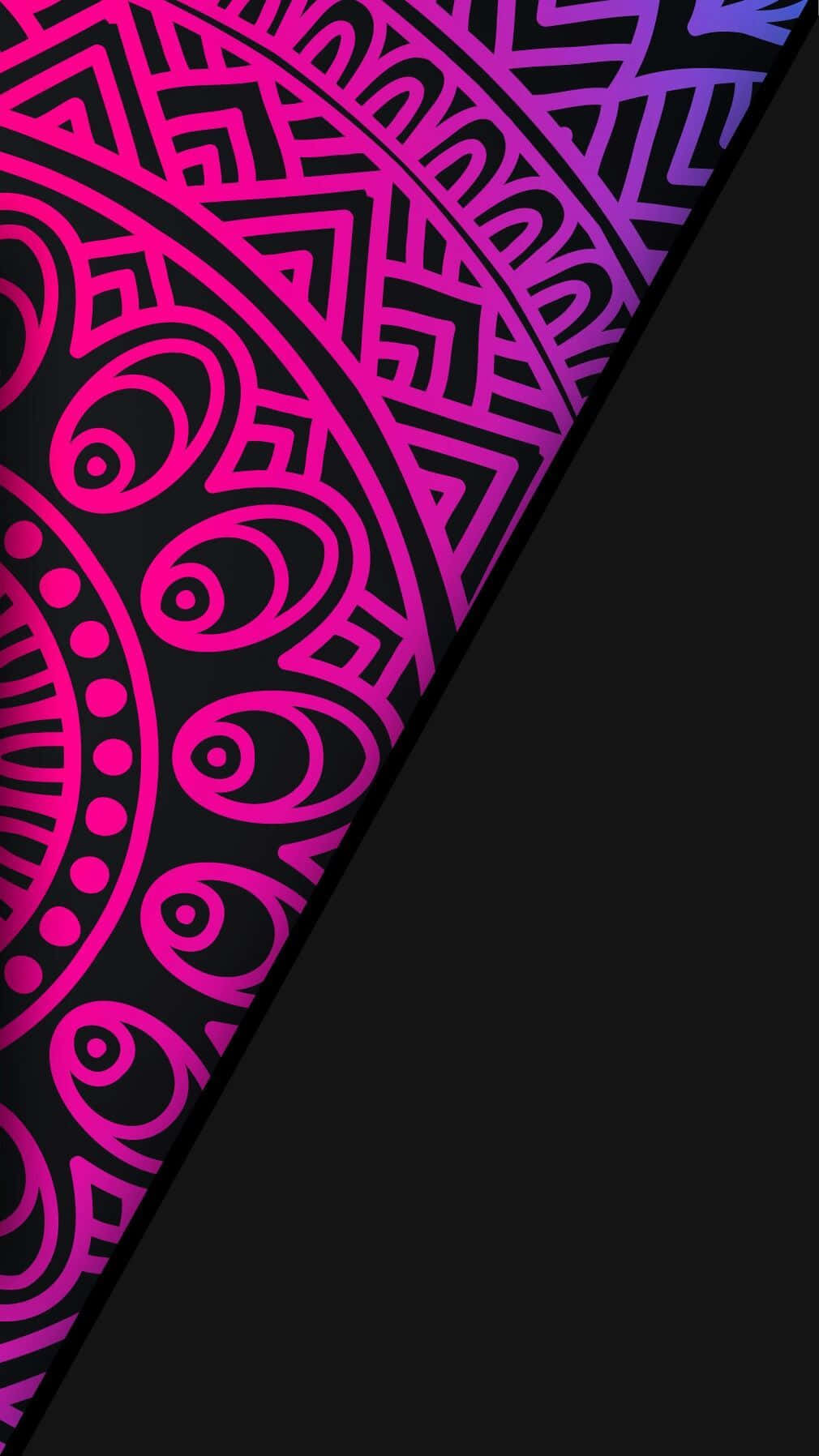 Mandala In Black And Pink Iphone