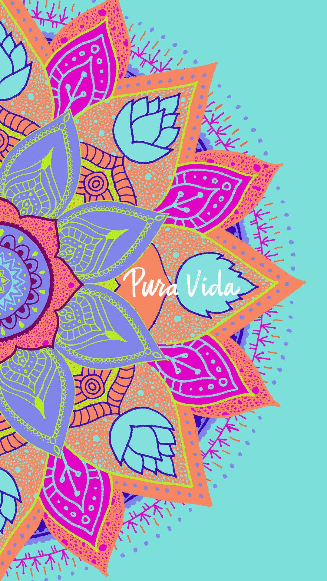Mandala In Bright Pastel Background