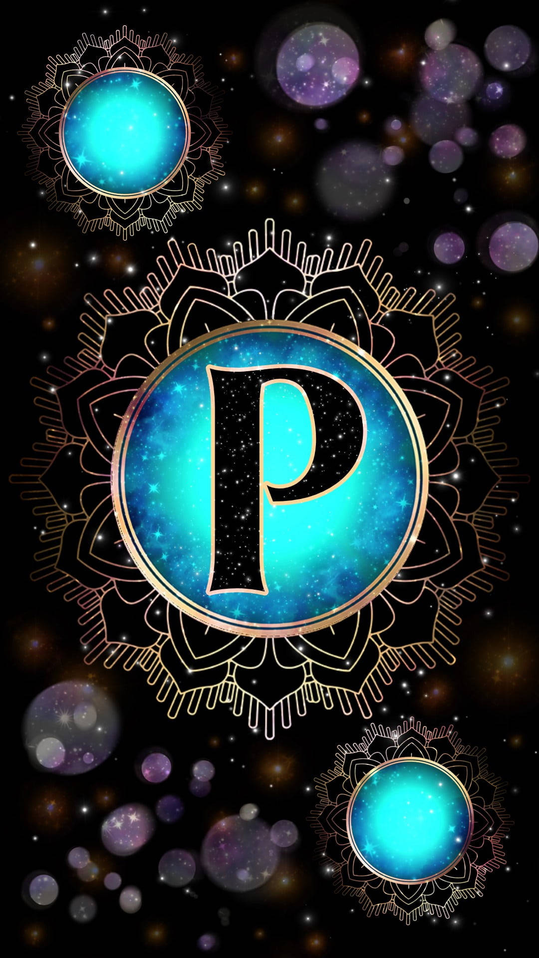 Mandala Letter P Background