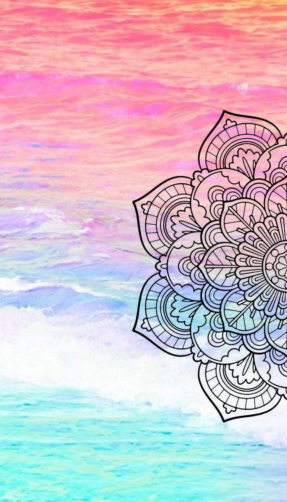 Mandala On Pink Background. Background