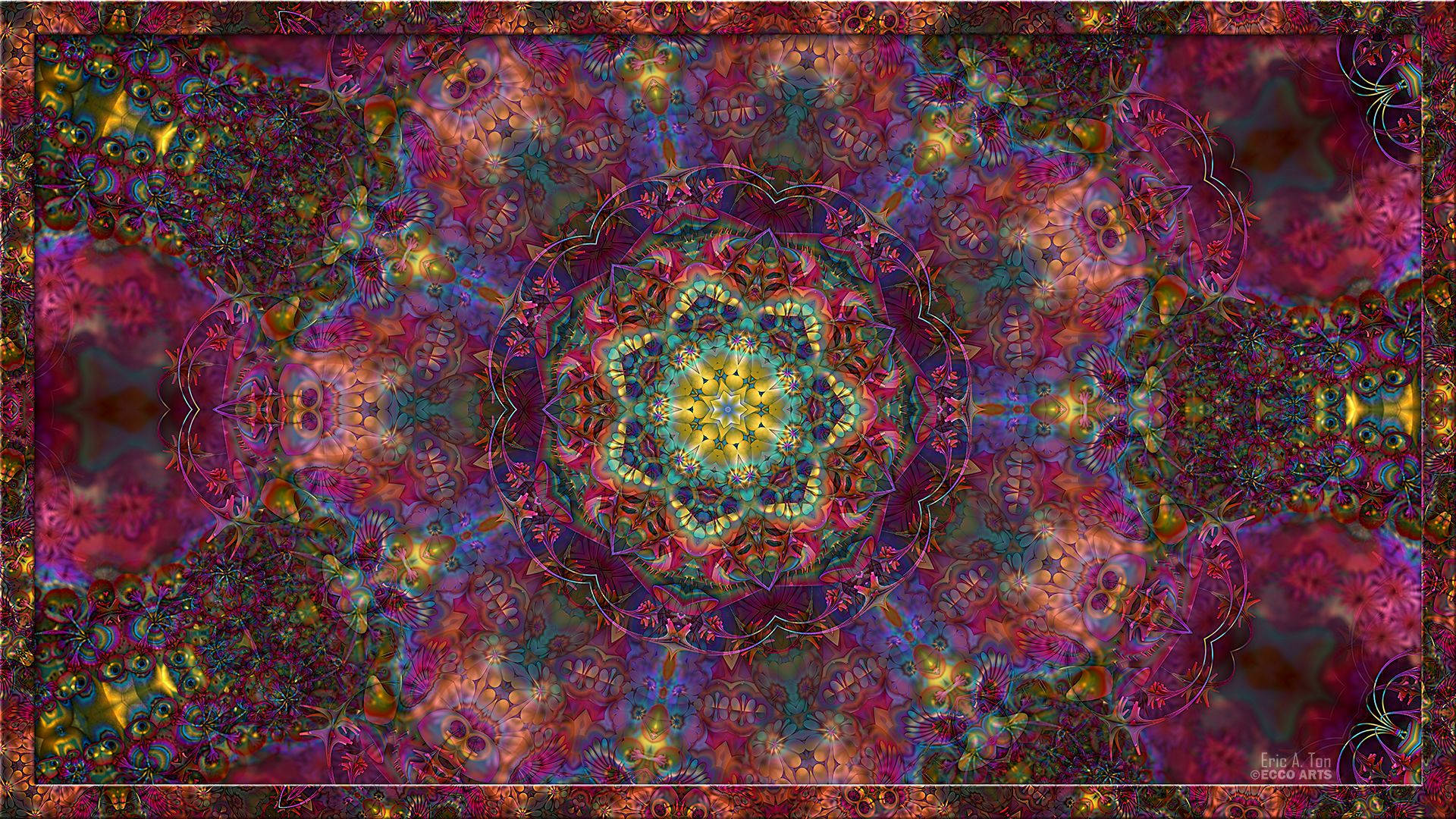 Mandala Psychedelic Art Background