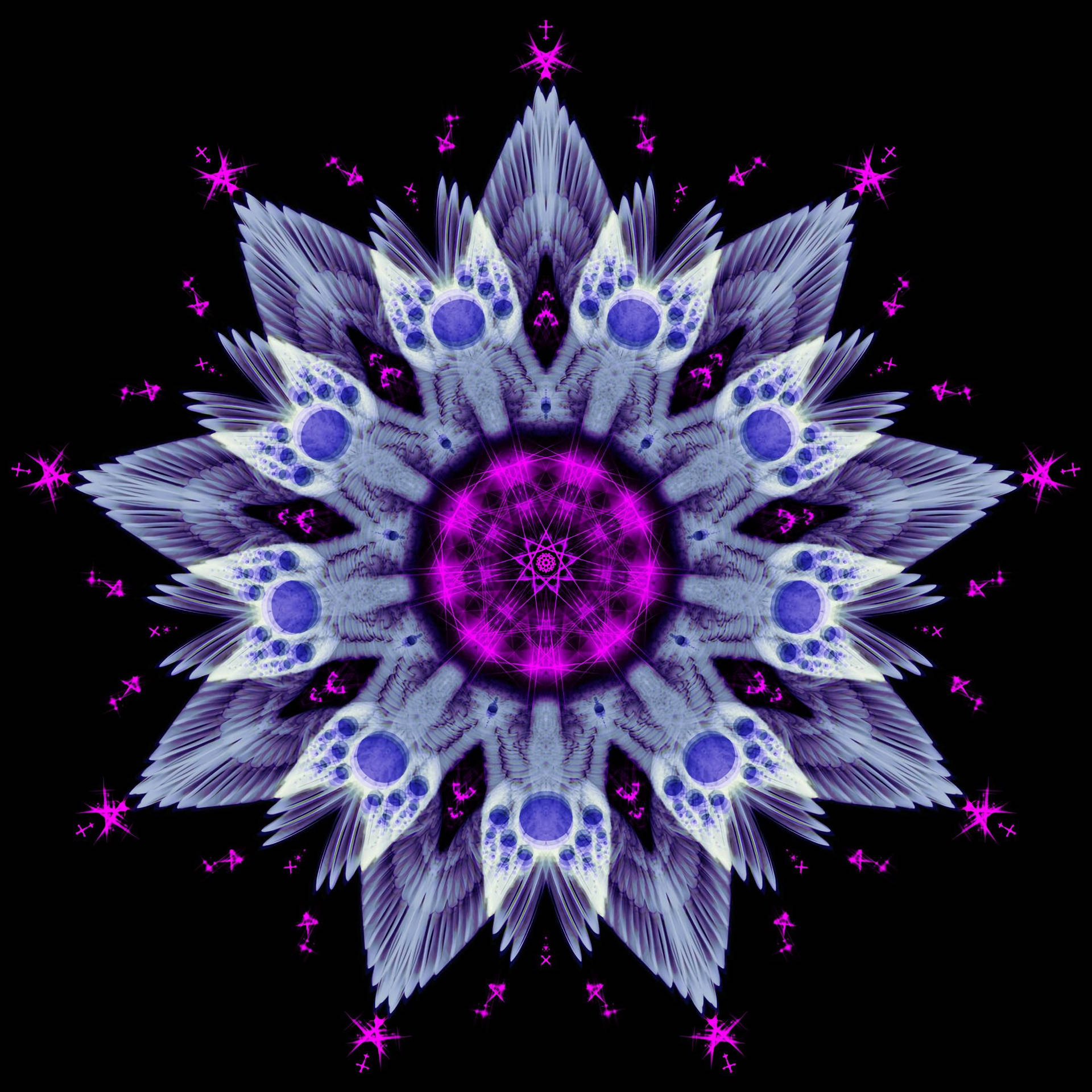 Mandala Purple Fractal Background