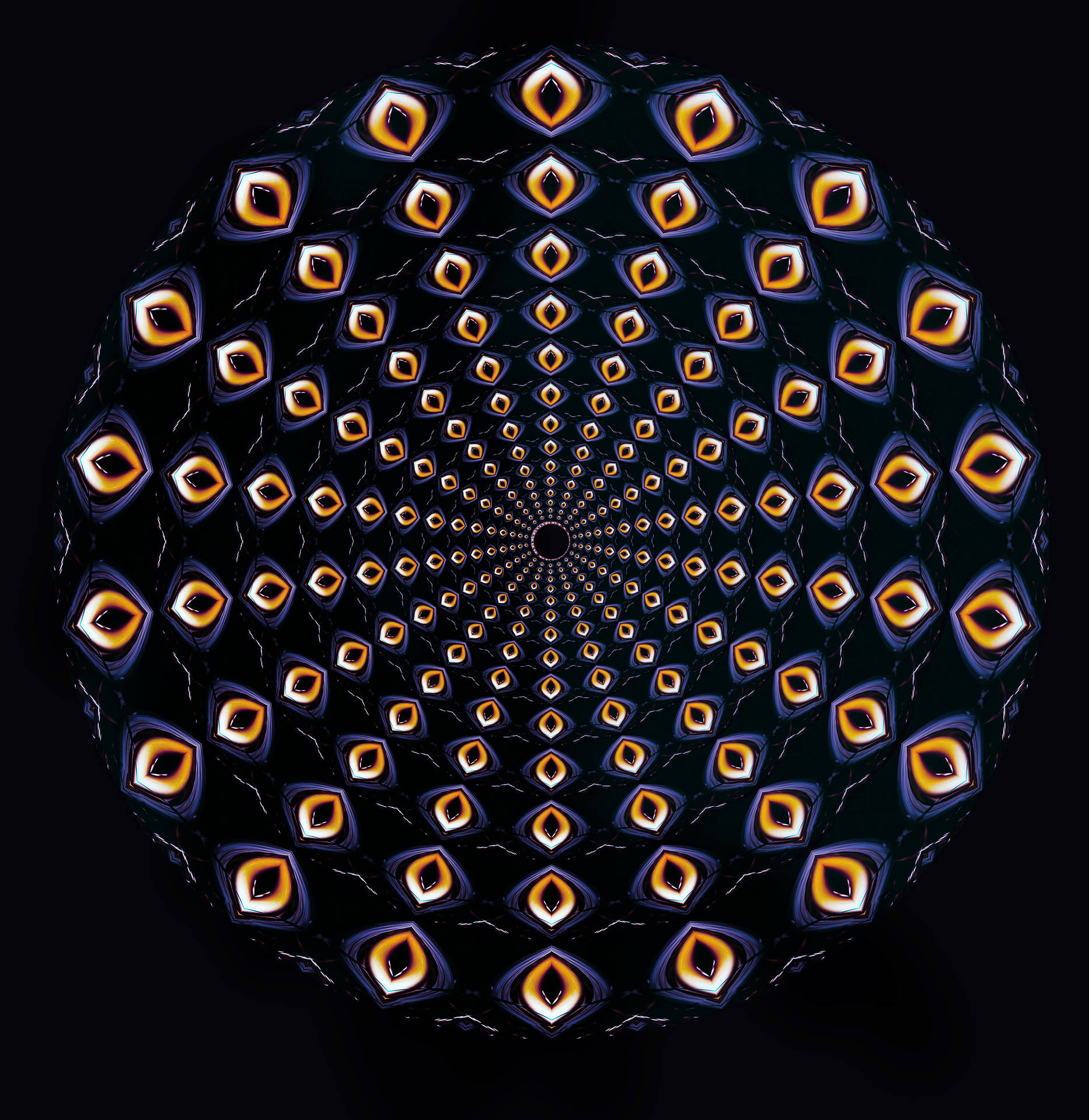 Mandala Symmetrical Eye Shape Background