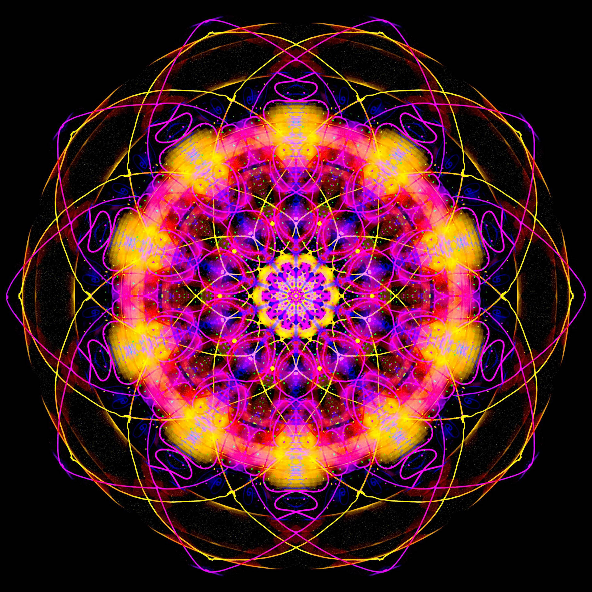 Mandala Trippy Symmetrical Background