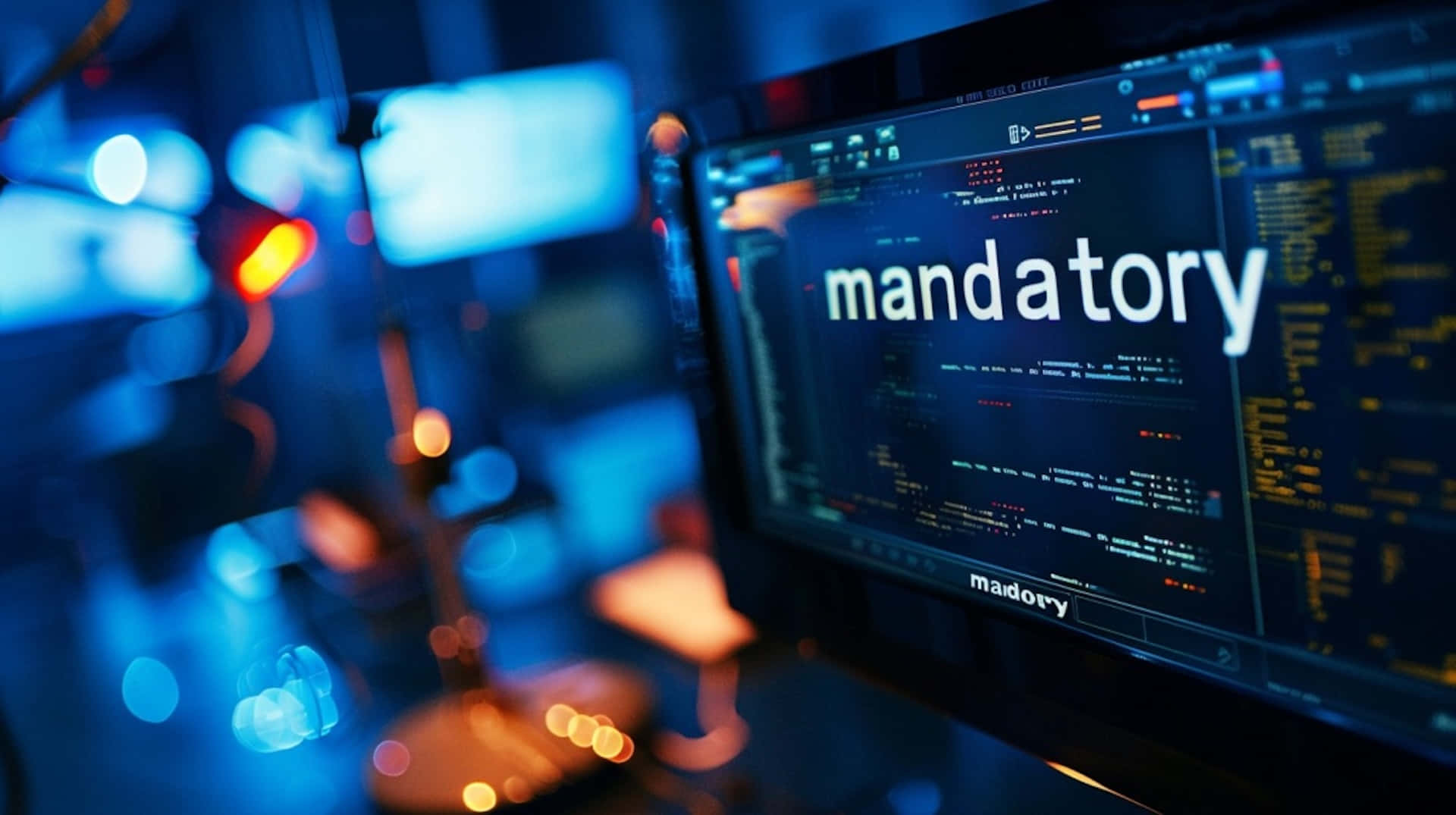 Mandatory Code Screen Blur Background