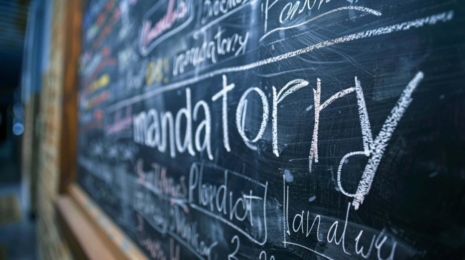 Mandatory Concepton Blackboard Background