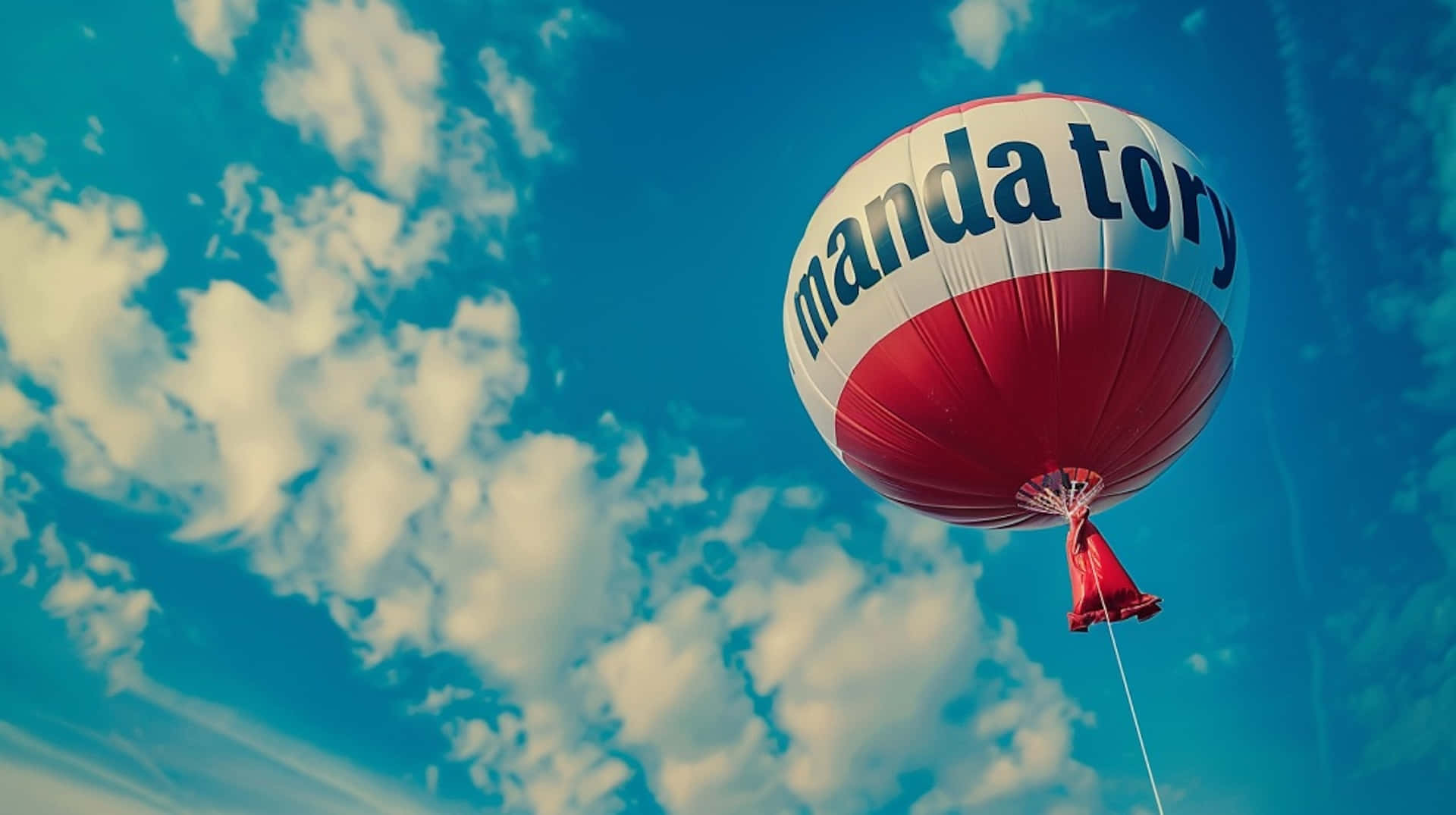 Mandatory Hot Air Balloonin Sky Background