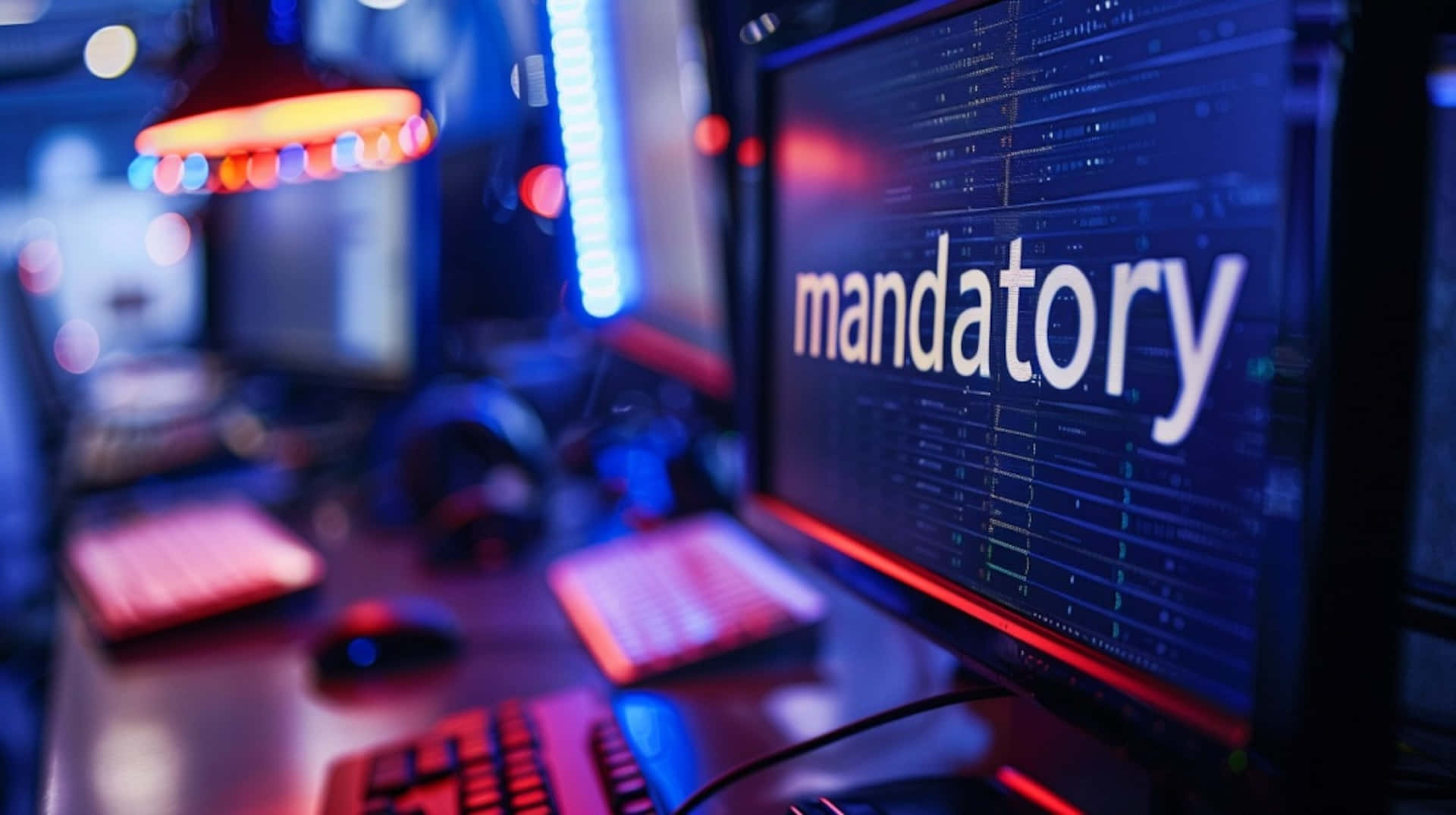 Mandatory Sign In Computer Setup Background