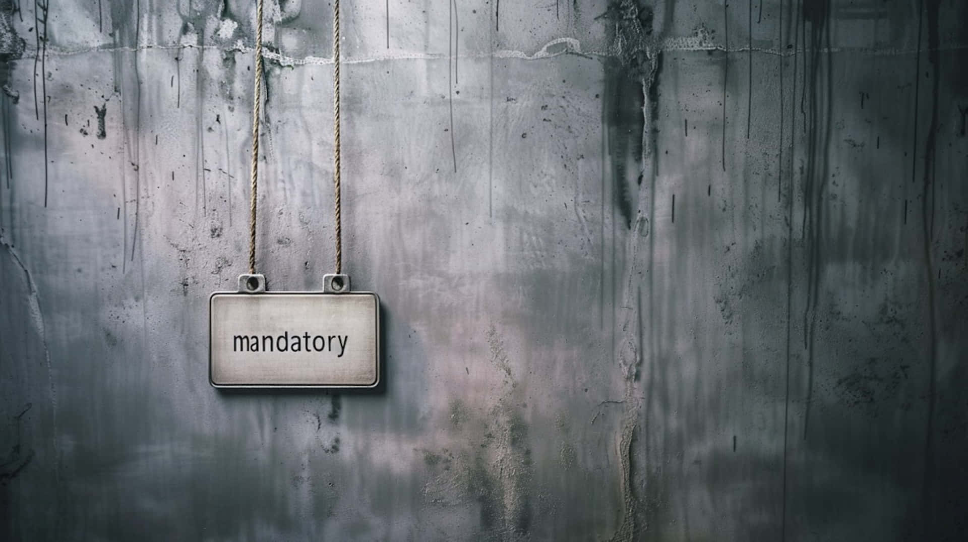 Mandatory Signon Weathered Wall