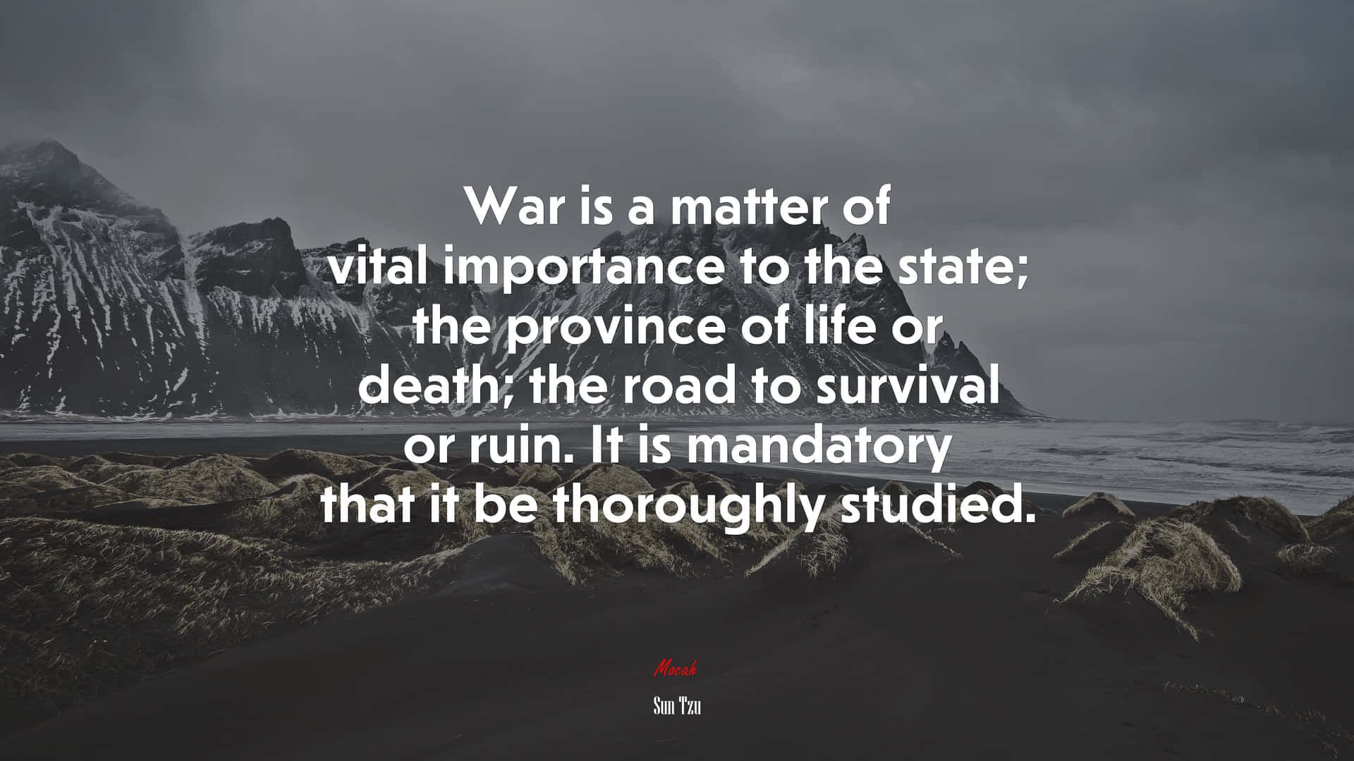 Mandatory Studyof War Quote Background