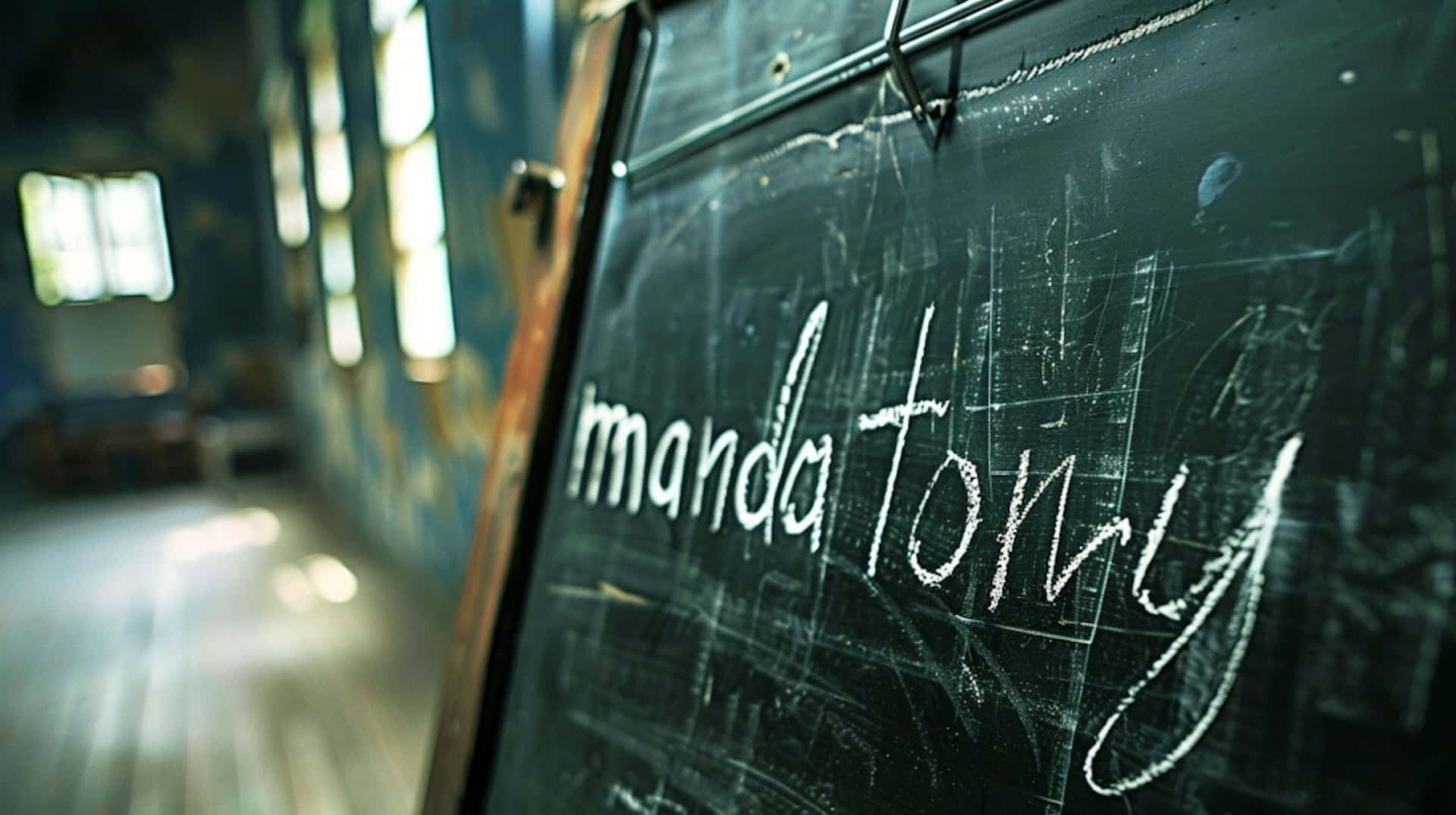 Mandatory Word On Blackboard Background