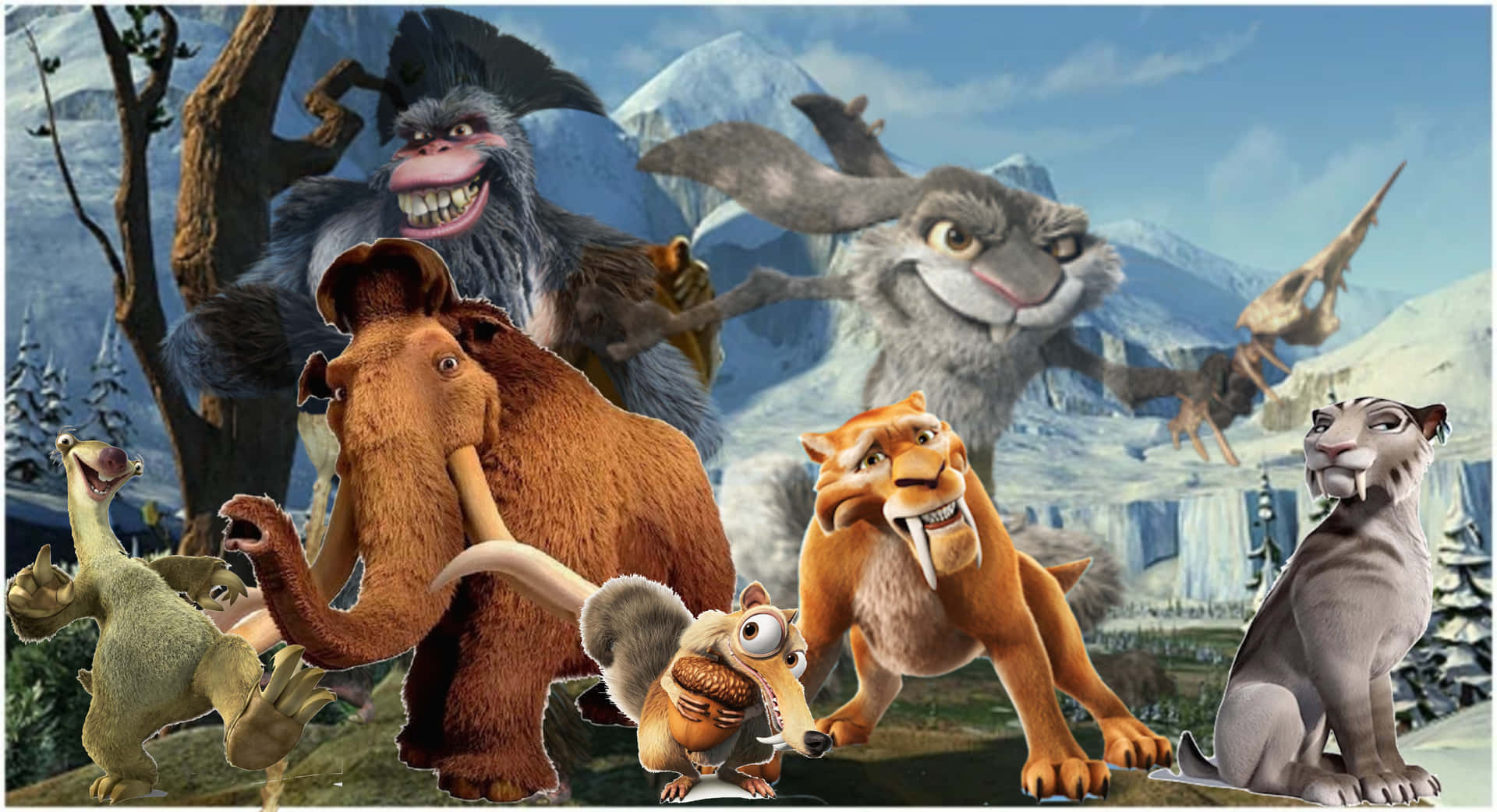 Manfred And Friends From Ice Age: Continental Drift Background