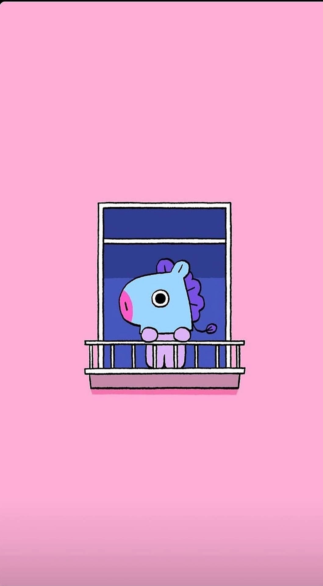 Mang Bt21 On The Balcony Background