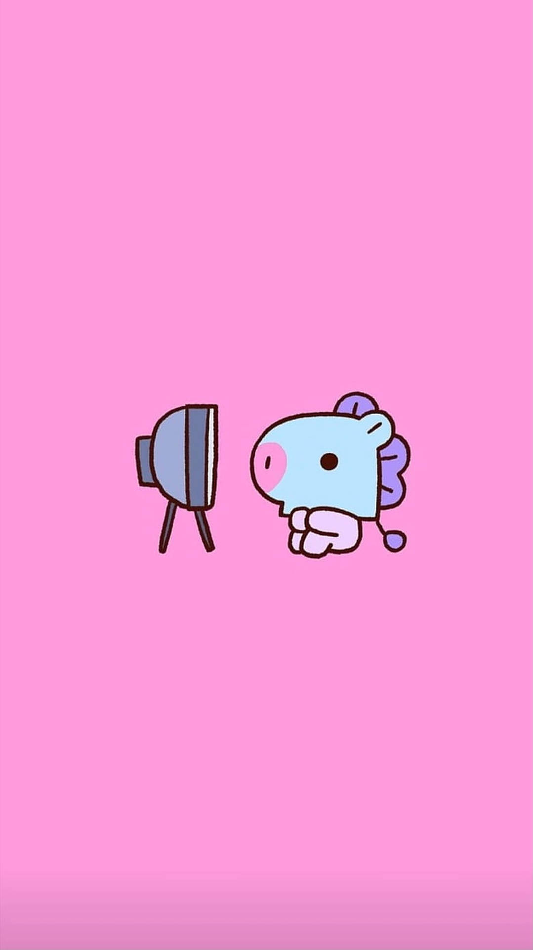 Mang Bt21 Watching Television Background