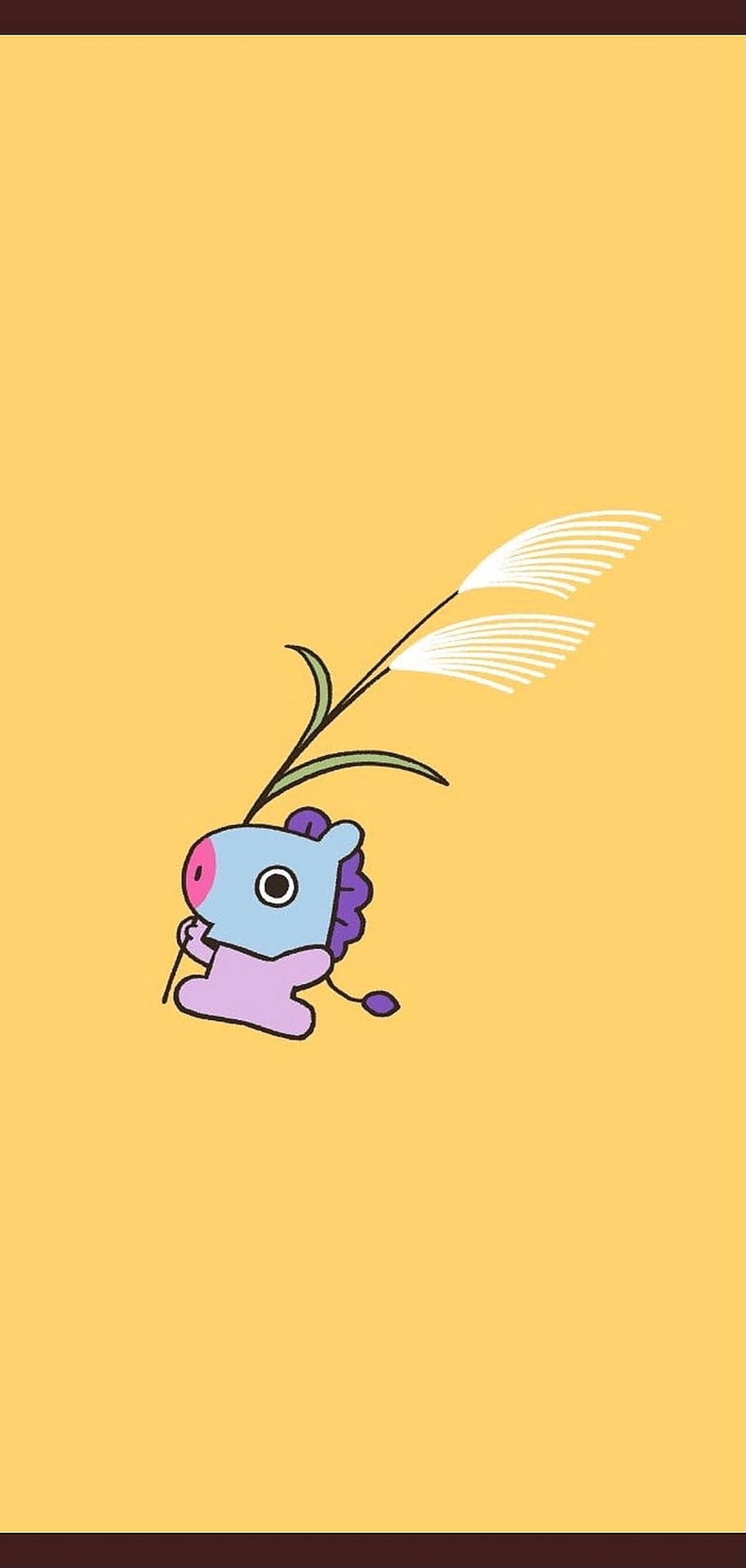 Mang Bt21 Yellow Poster Background