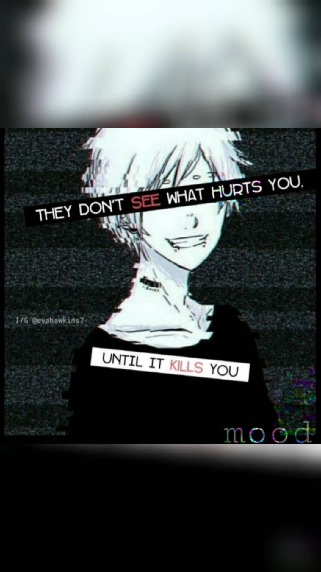 Manga Sad Boy Cartoon Quote Background