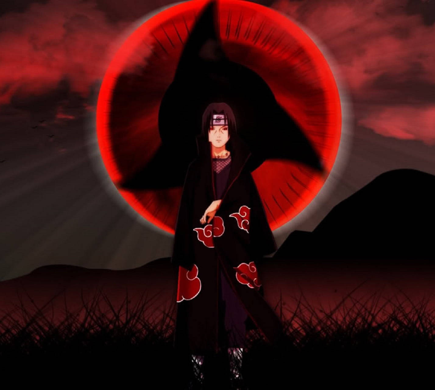 Mangekyo Sharingan Uchiha Itachi Pfp Background