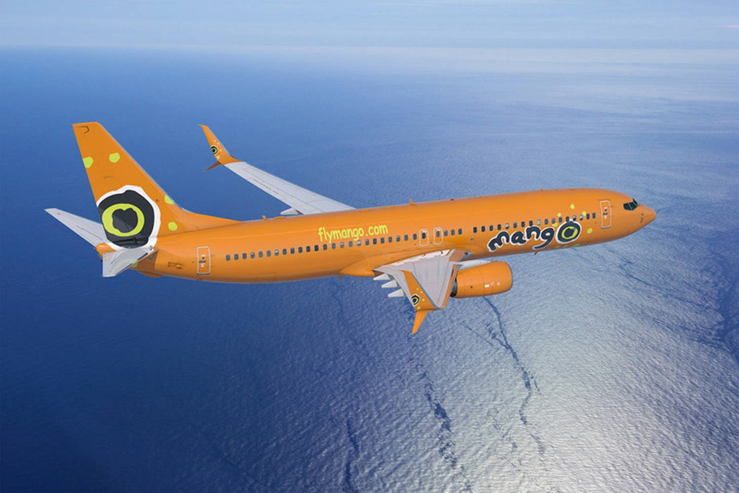 Mango Airlines Airplane Blue Ocean