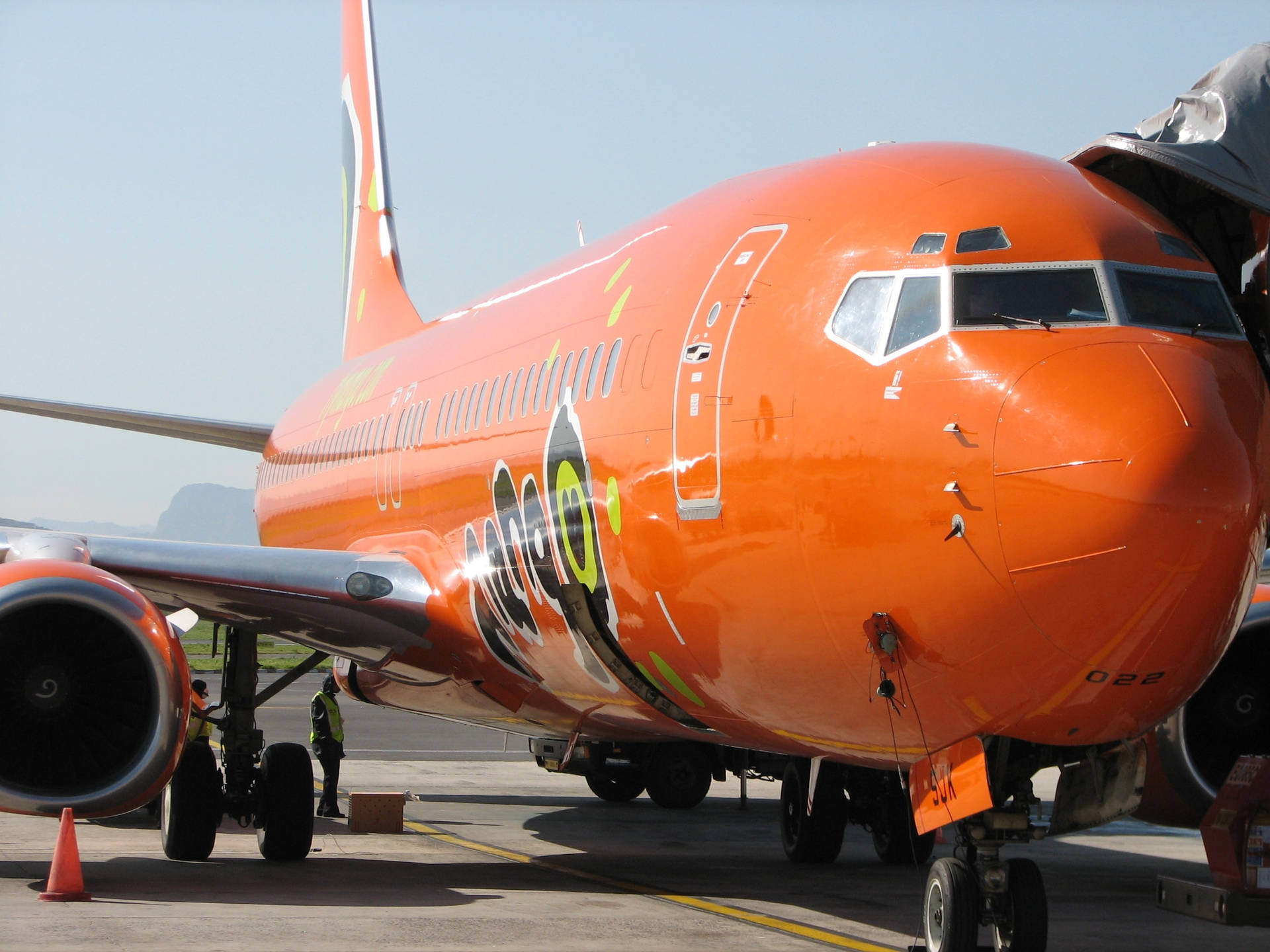 Mango Airlines Orange Airplane