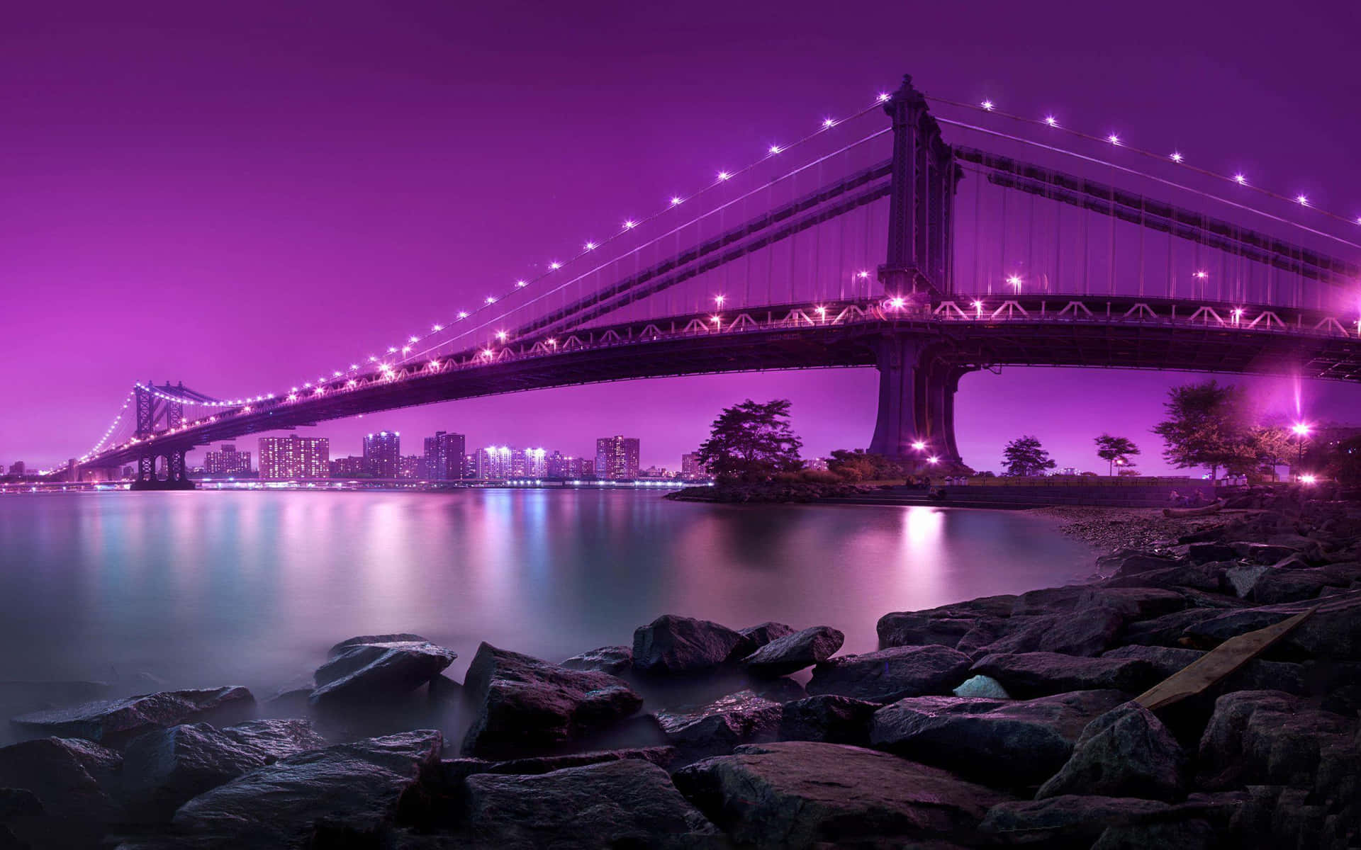 Manhattan Bridge New York City Laptop Background