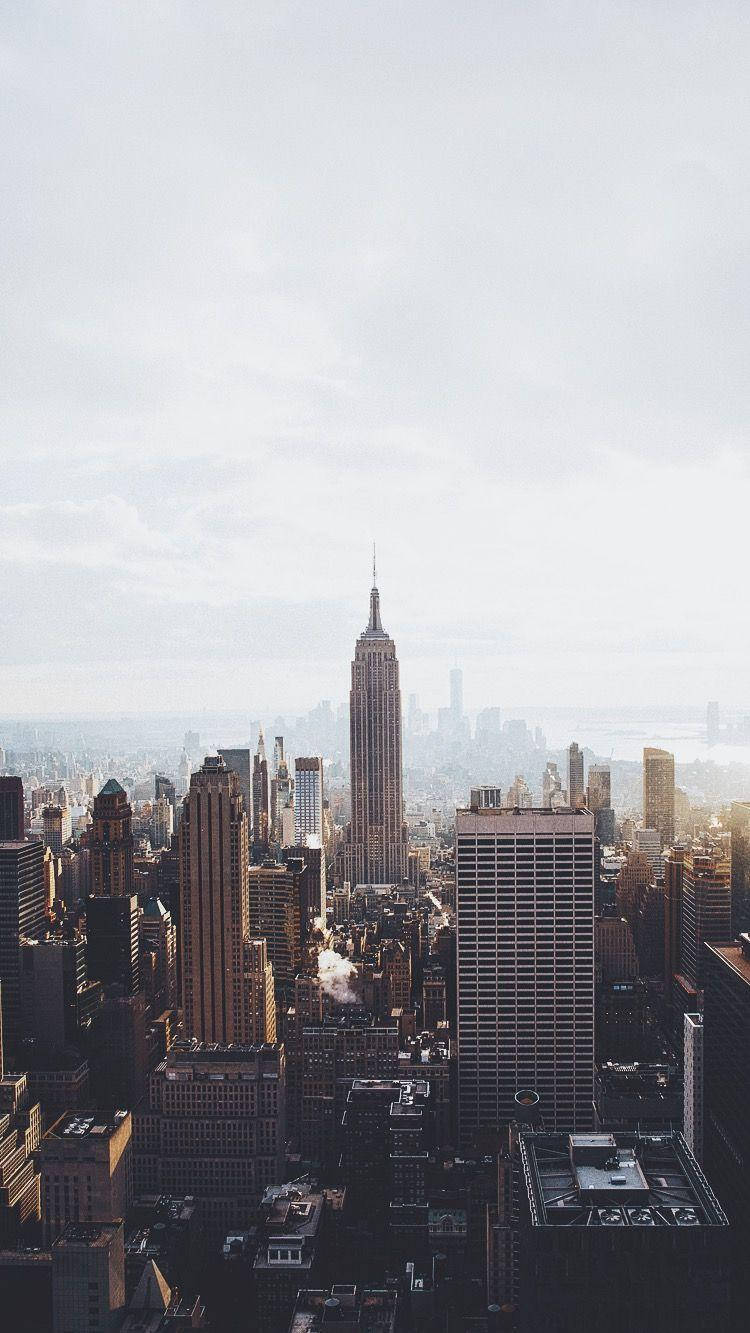 Manhattan Cloudy Sky Background