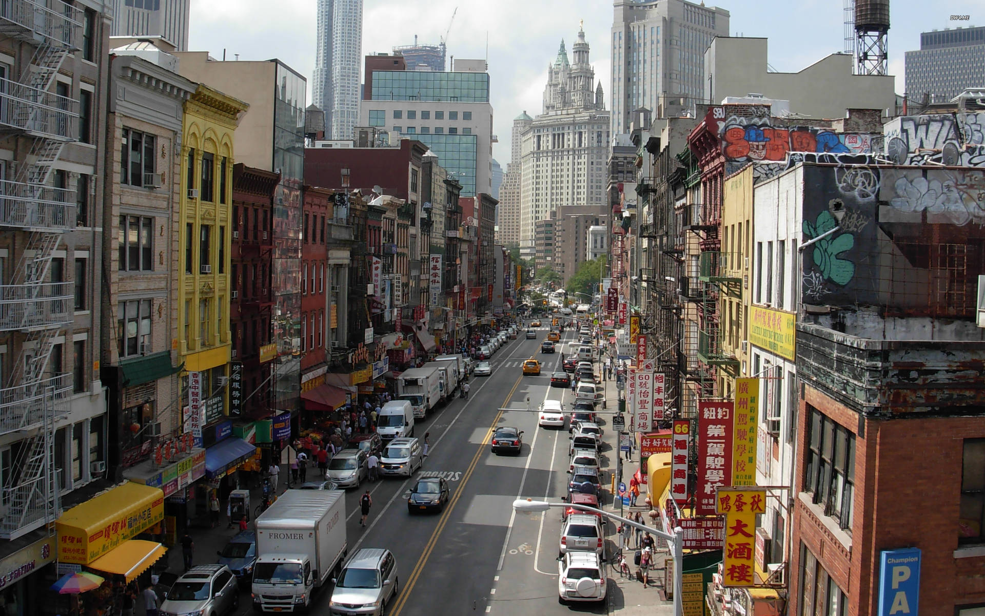 Manhattan East Broadway Background