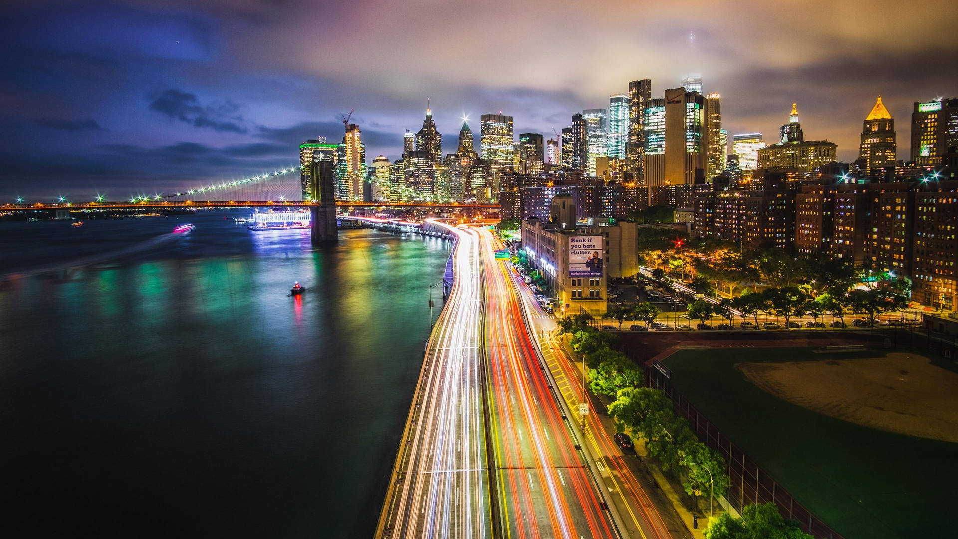 Manhattan Highway Photography Background