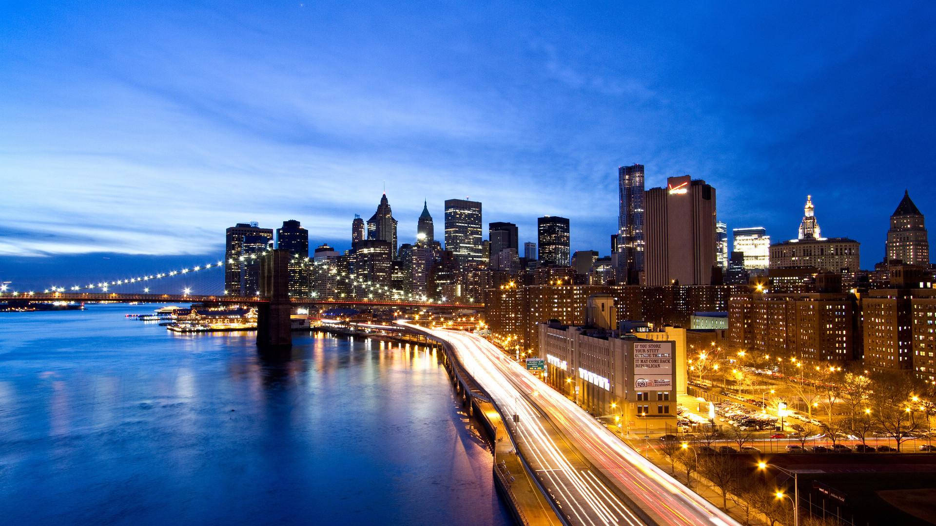 Manhattan Long Exposure Photography Background