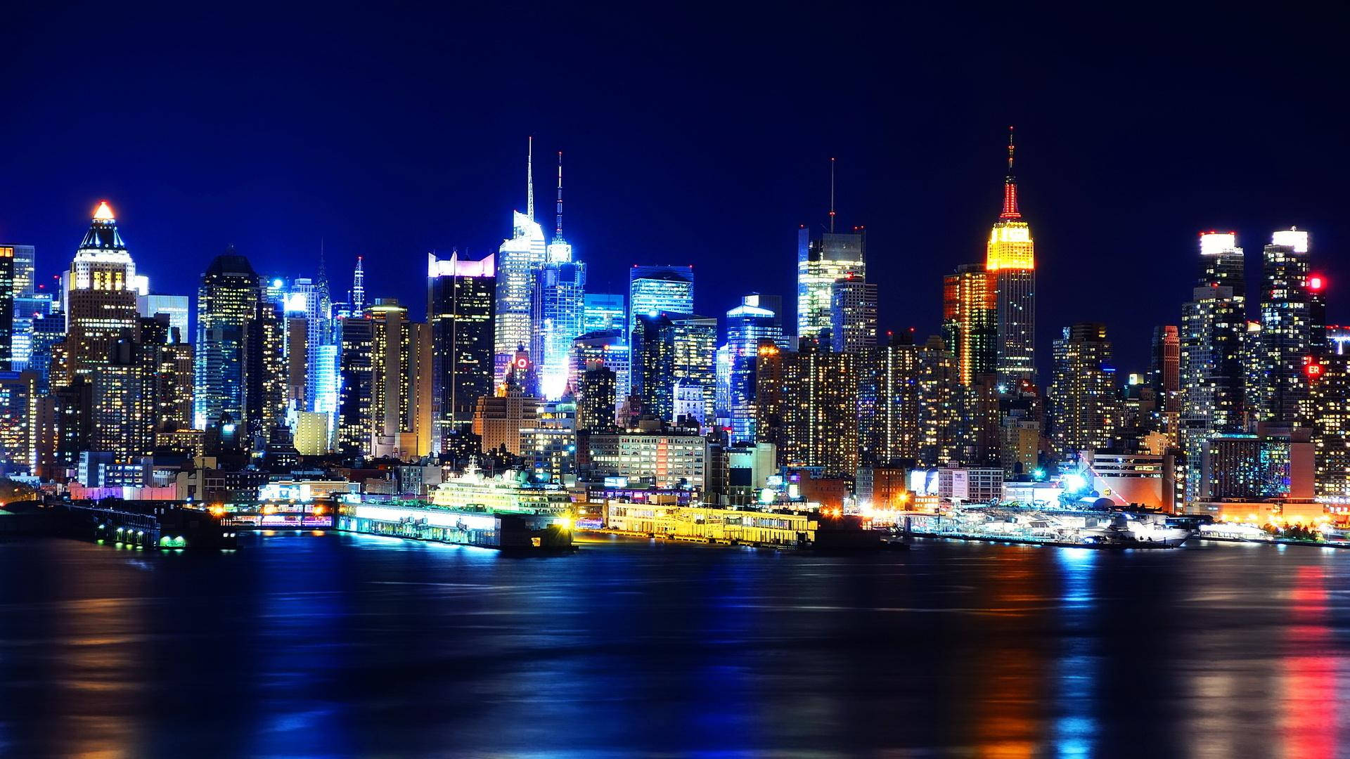 Manhattan Night Life Background