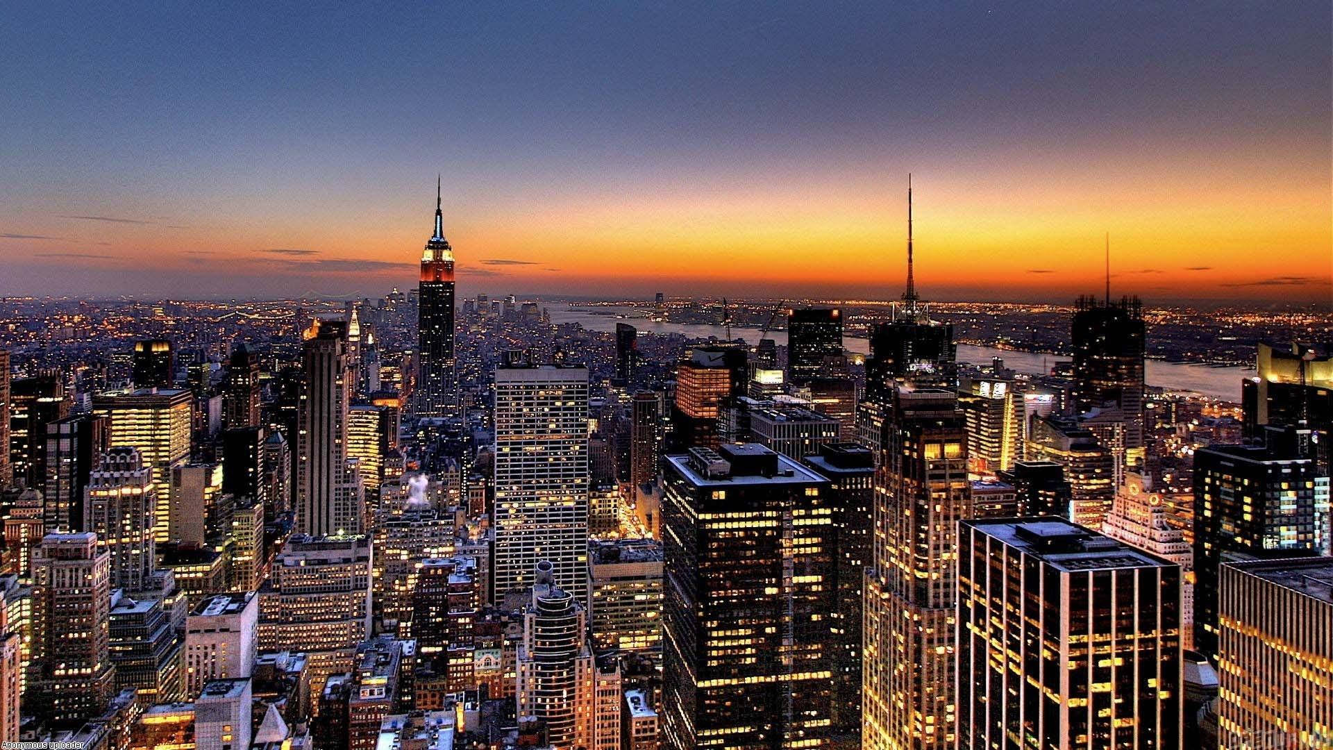 Manhattan Skyline Sunset