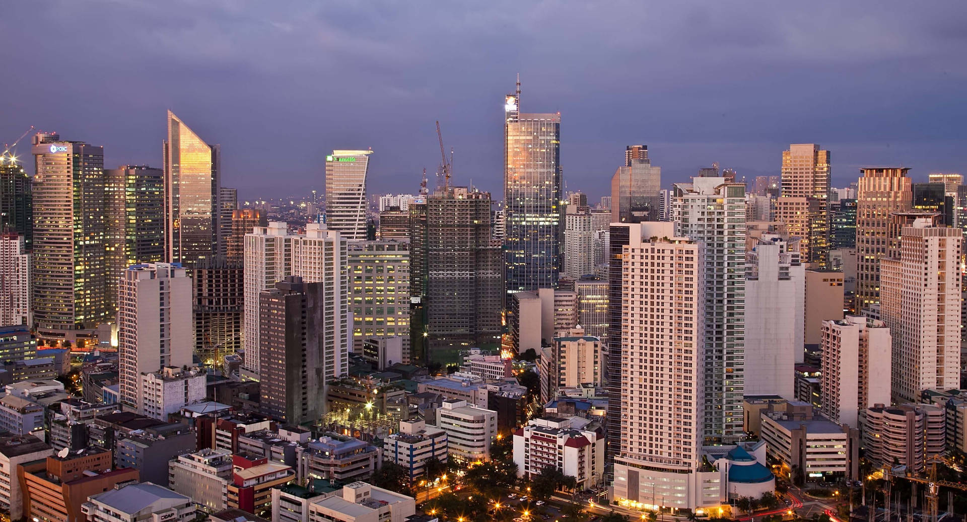 Manila City Skyscrapers Background
