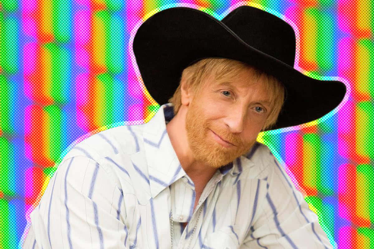 Manin Cowboy Hatwith Colorful Background.jpg Background