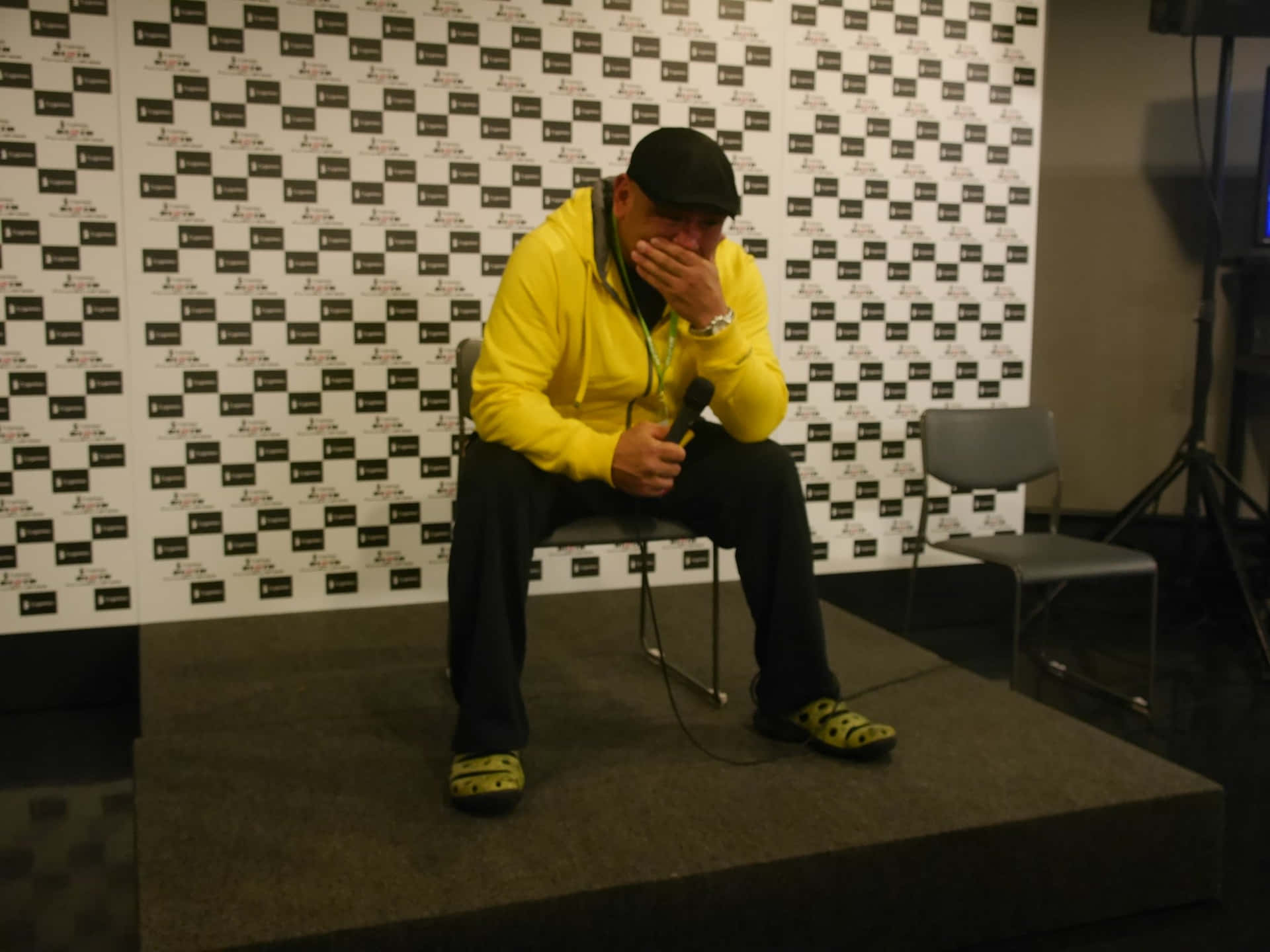 Manin Yellowat Press Conference Background
