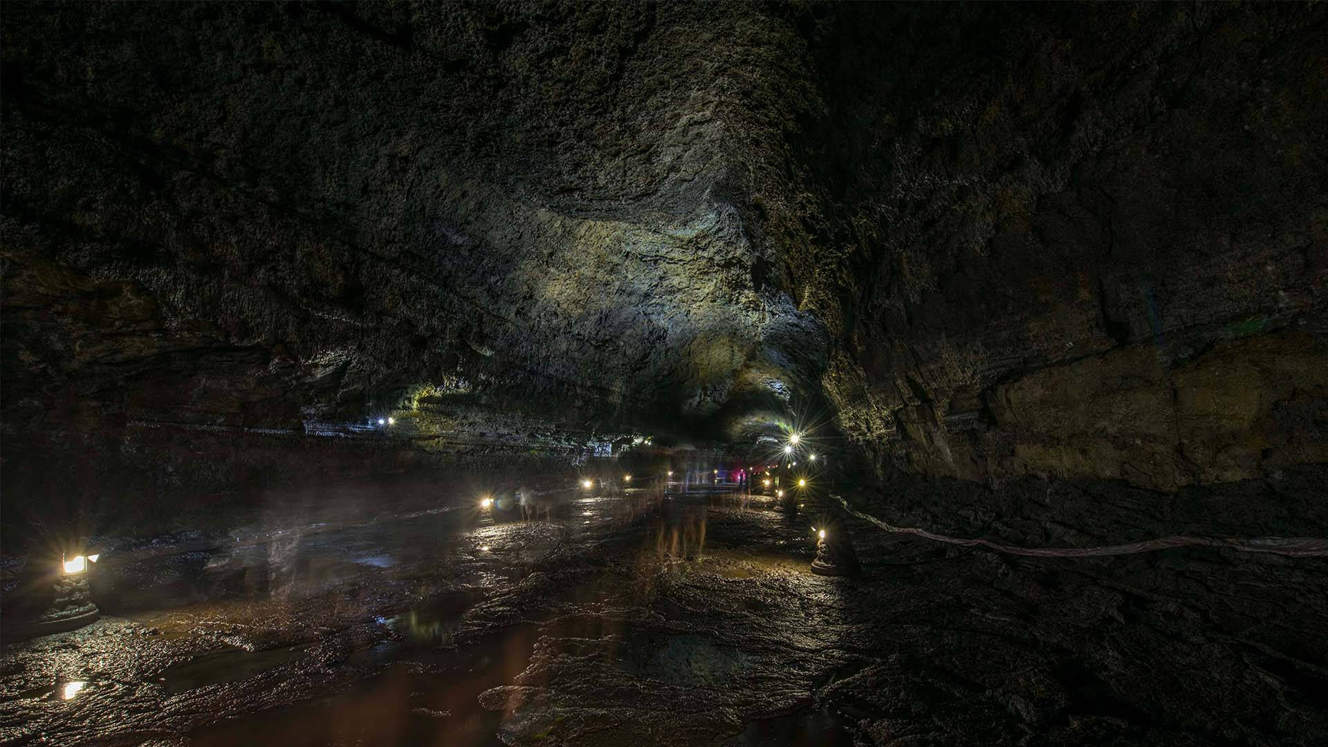 Manjanggul Cave Jeju Island Background