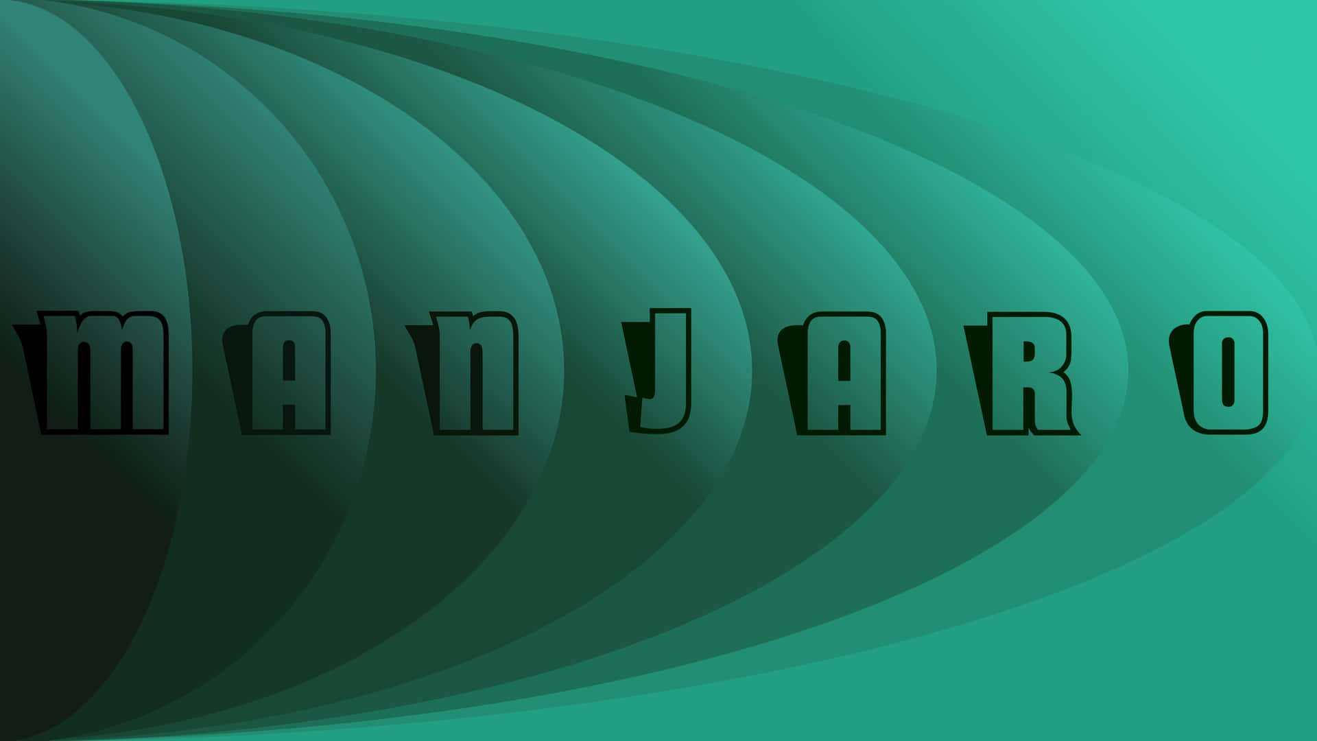 Manjaro Green Curves Background