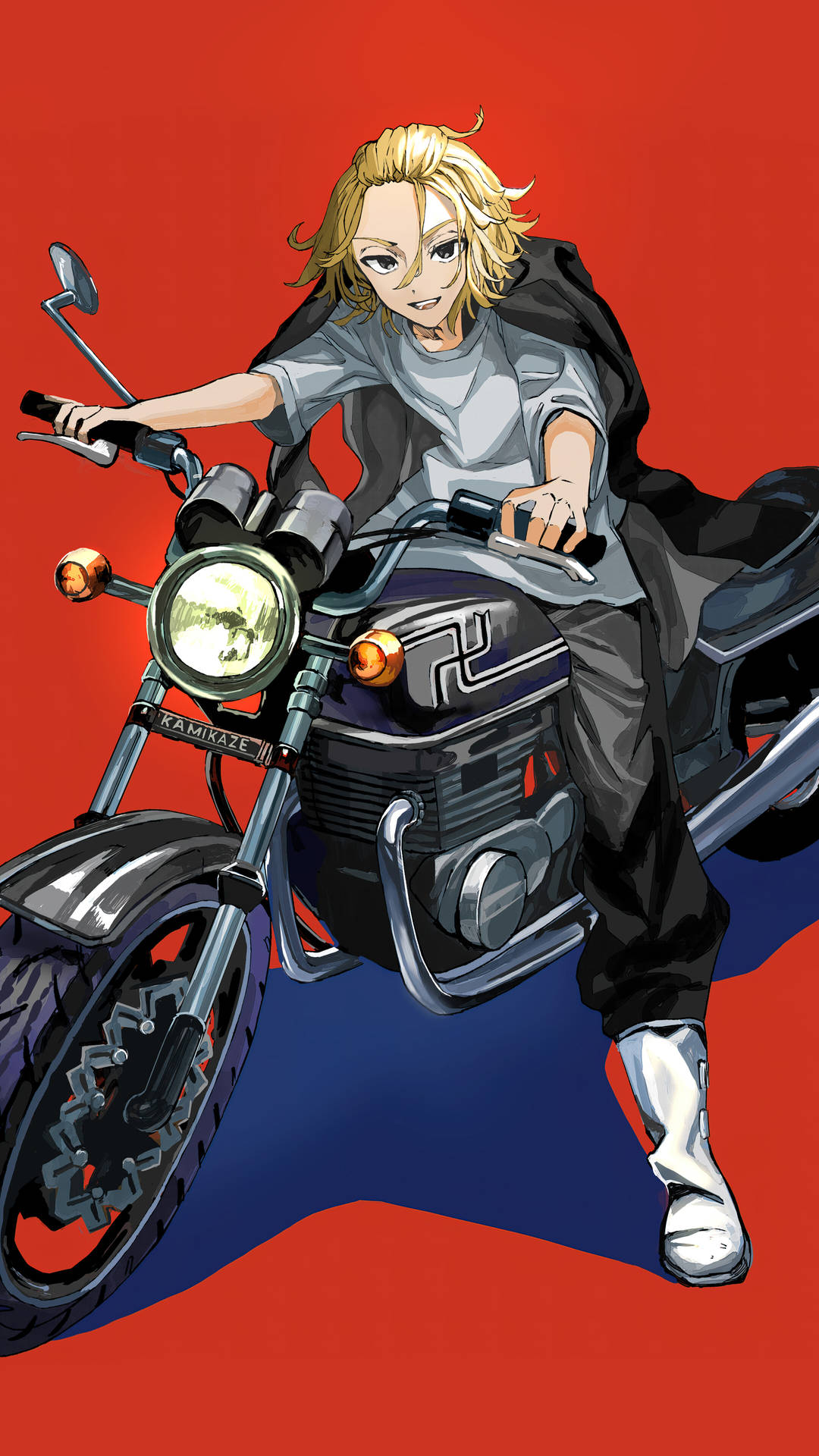 Manjiro Sano With Motorcycle Background