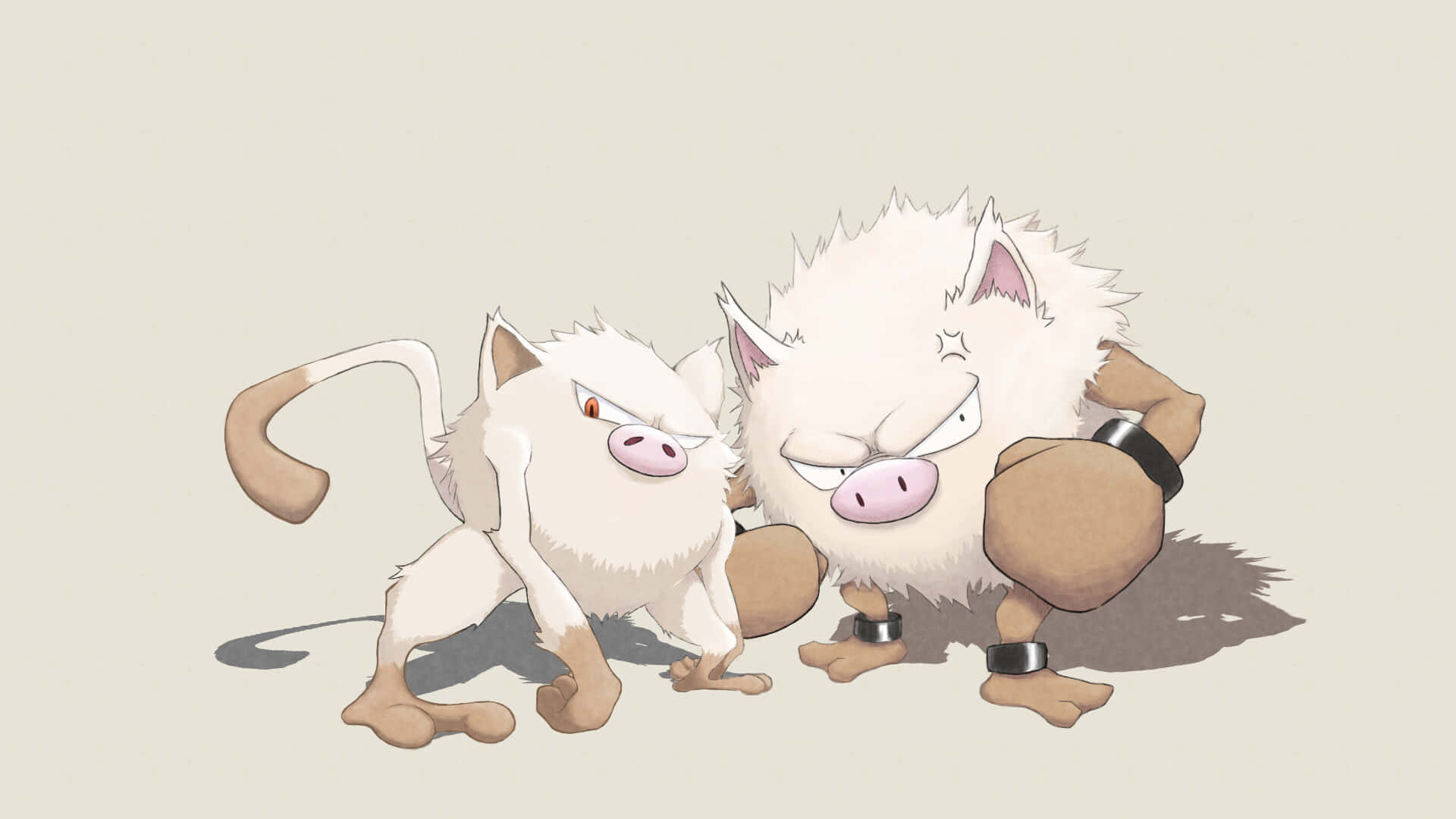 Mankey And Primeape Pokemon Illustration Background