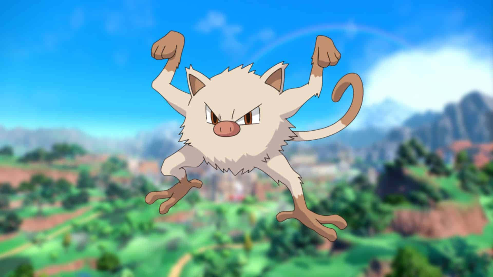 Mankey Unevolved Primeape 2d Illustration Background