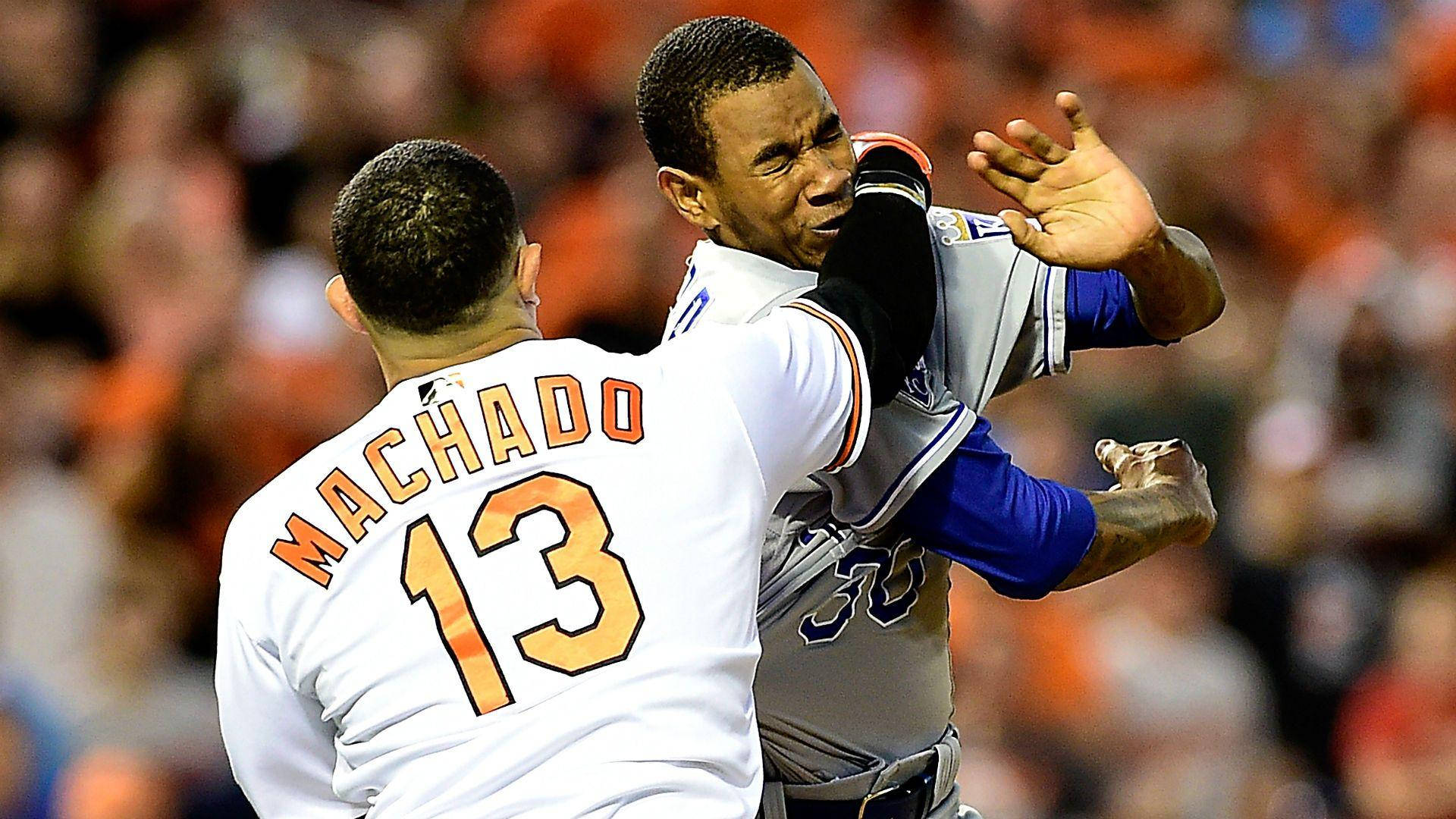 Manny Machado And Opponent