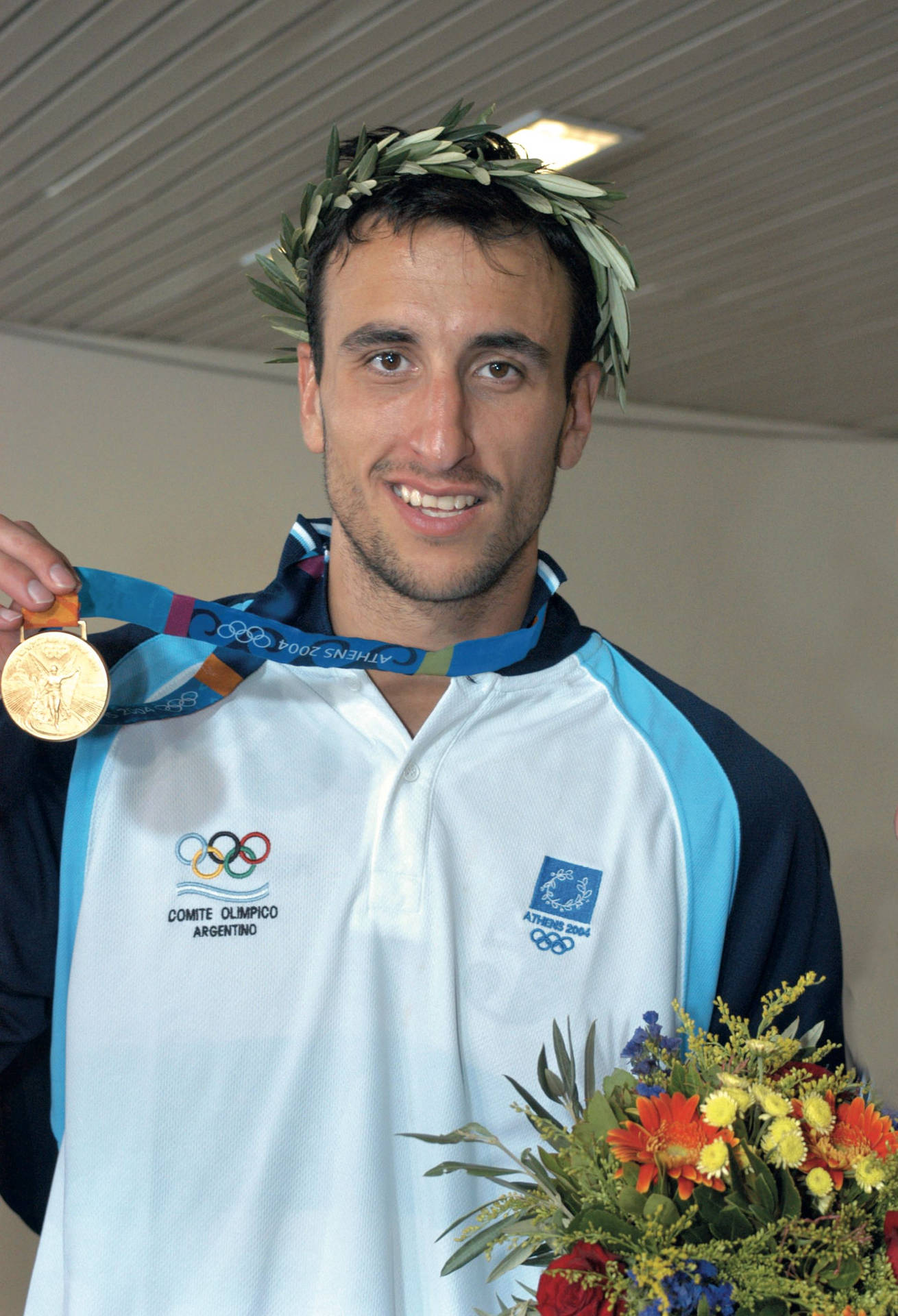 Manu Ginobili Olympics Gold Medal Background