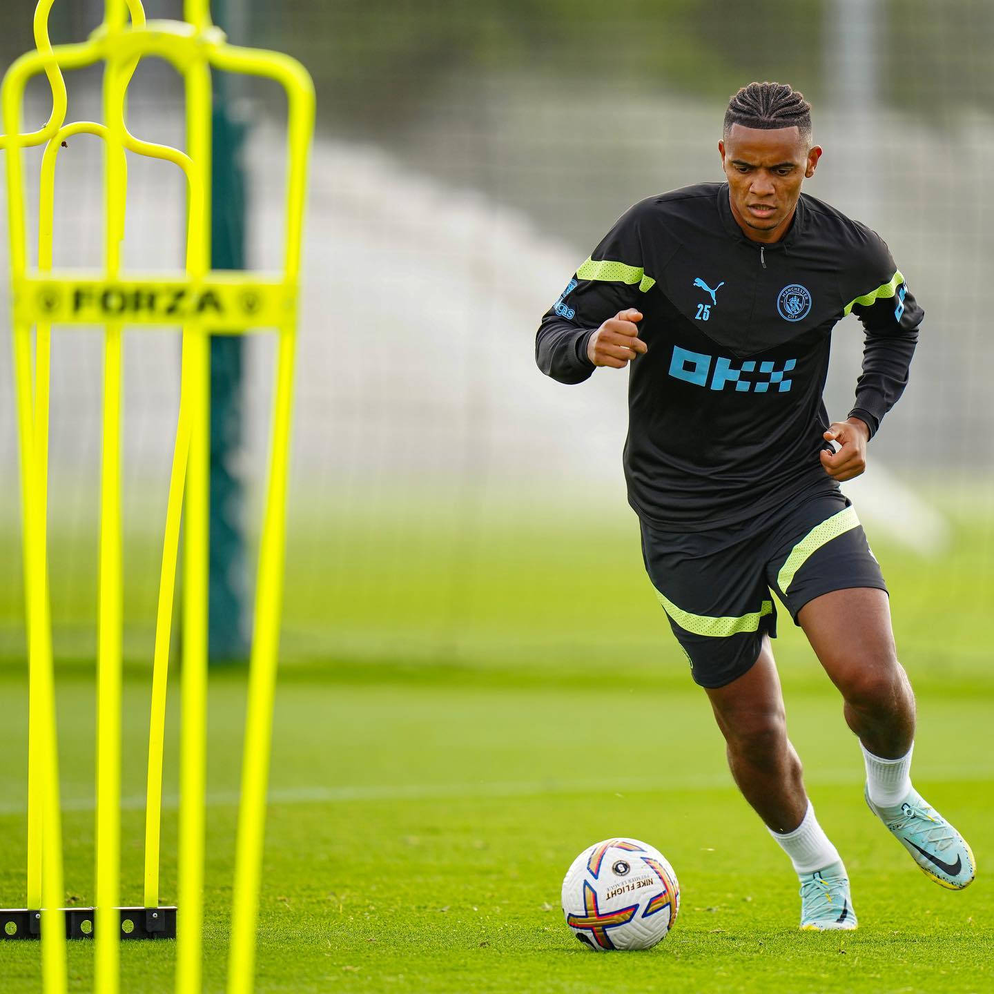 Manuel Akanji And Training Dummy Background