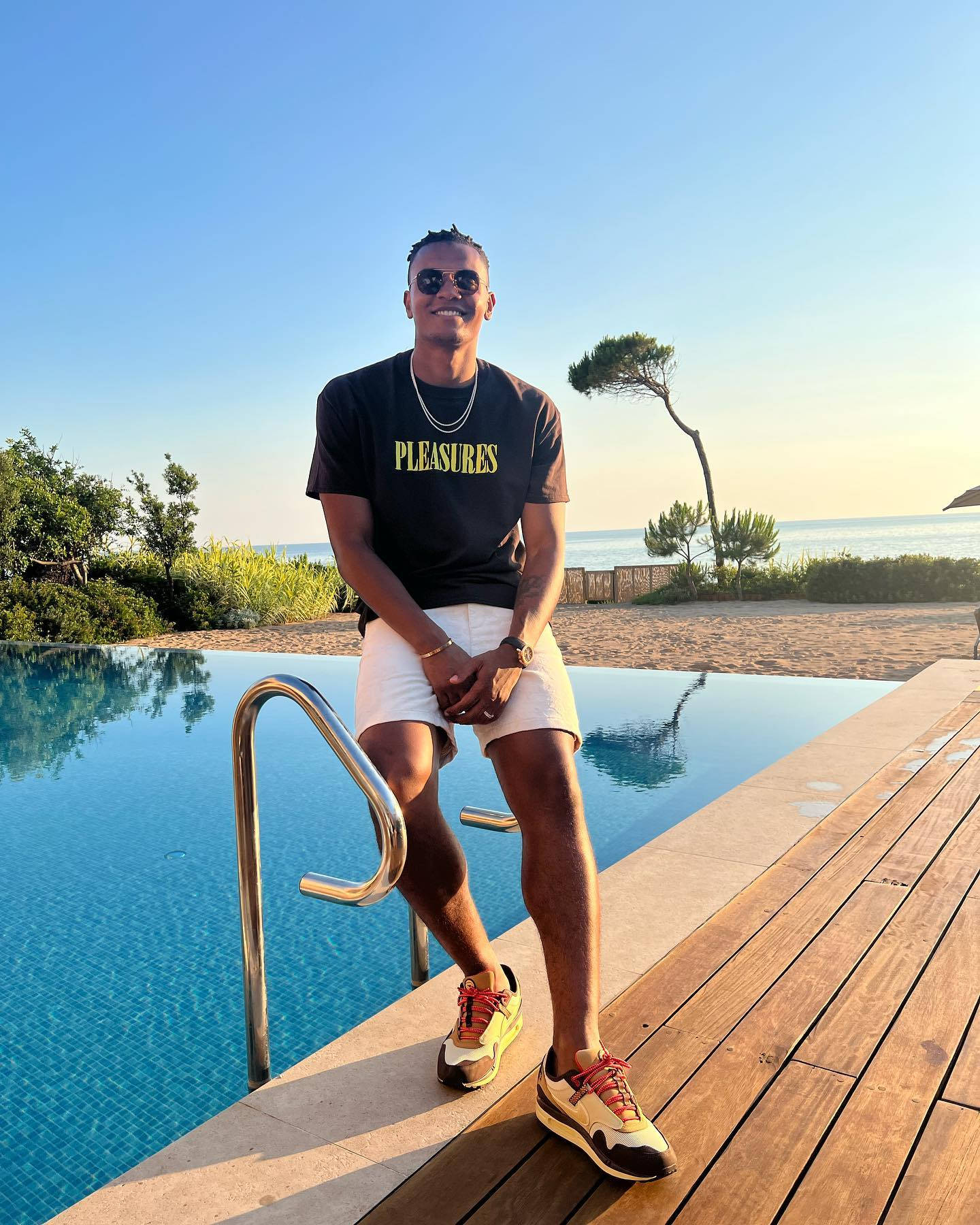 Manuel Akanji By The Pool