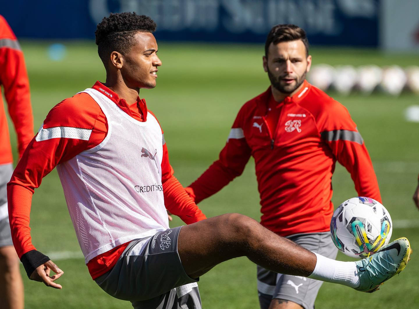 Manuel Akanji Kicking The Ball