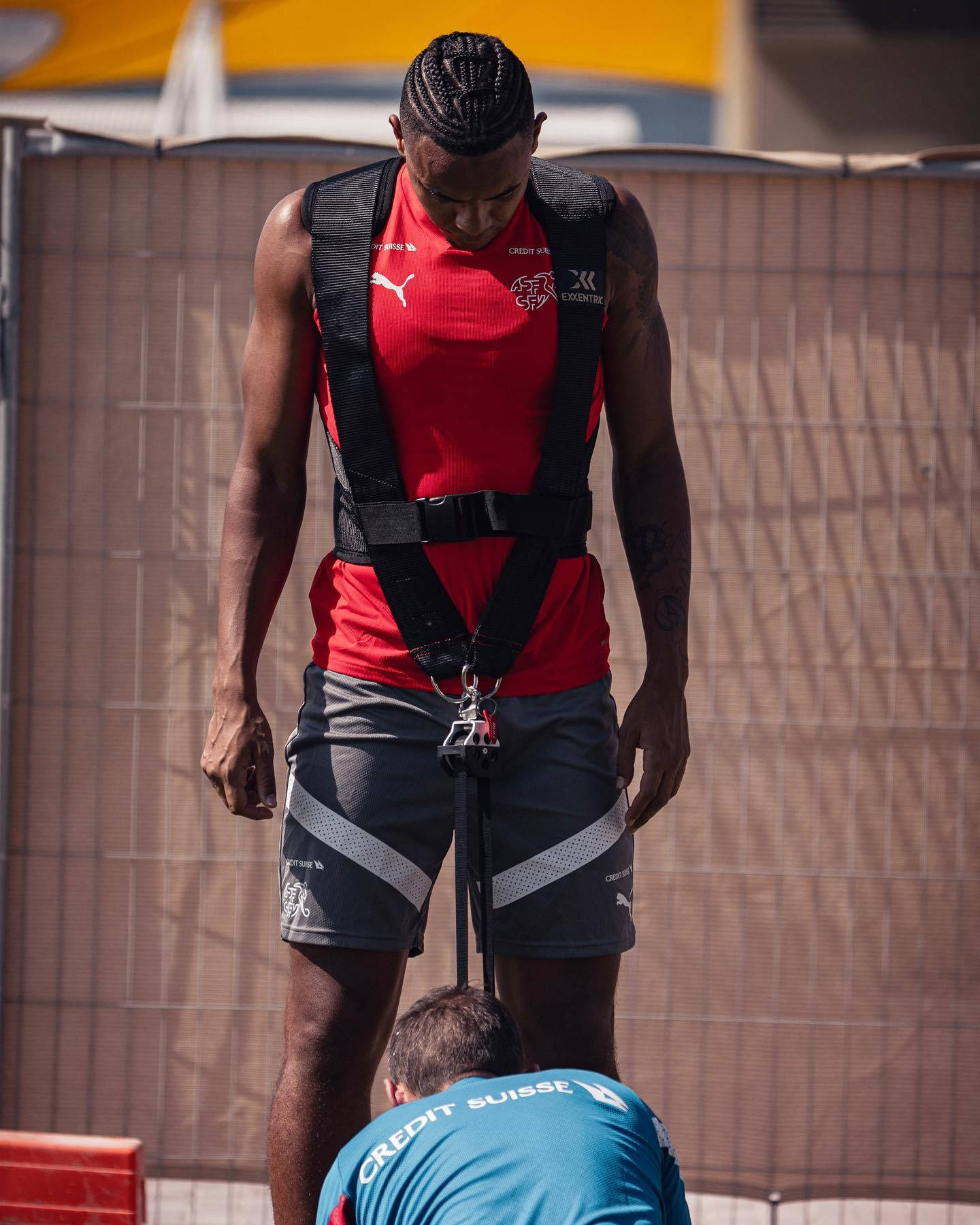 Manuel Akanji Wearing Black Straps