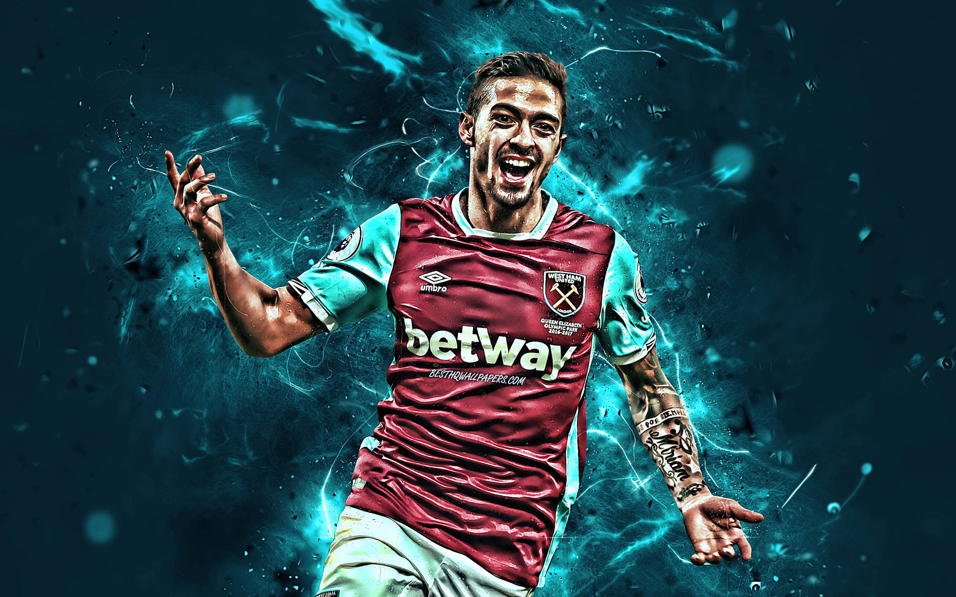 Manuel Lanzini Blue Edit Background