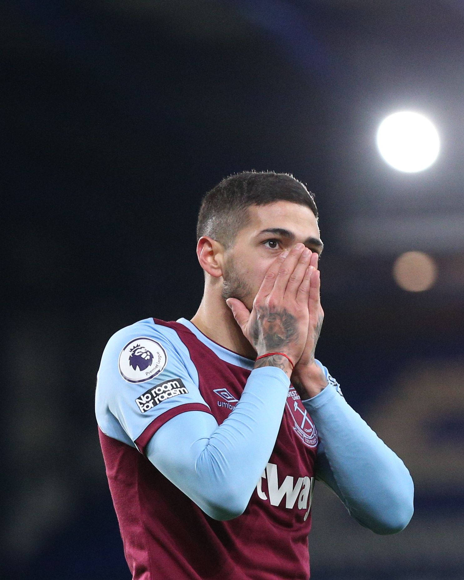 Manuel Lanzini Hands Covering Face