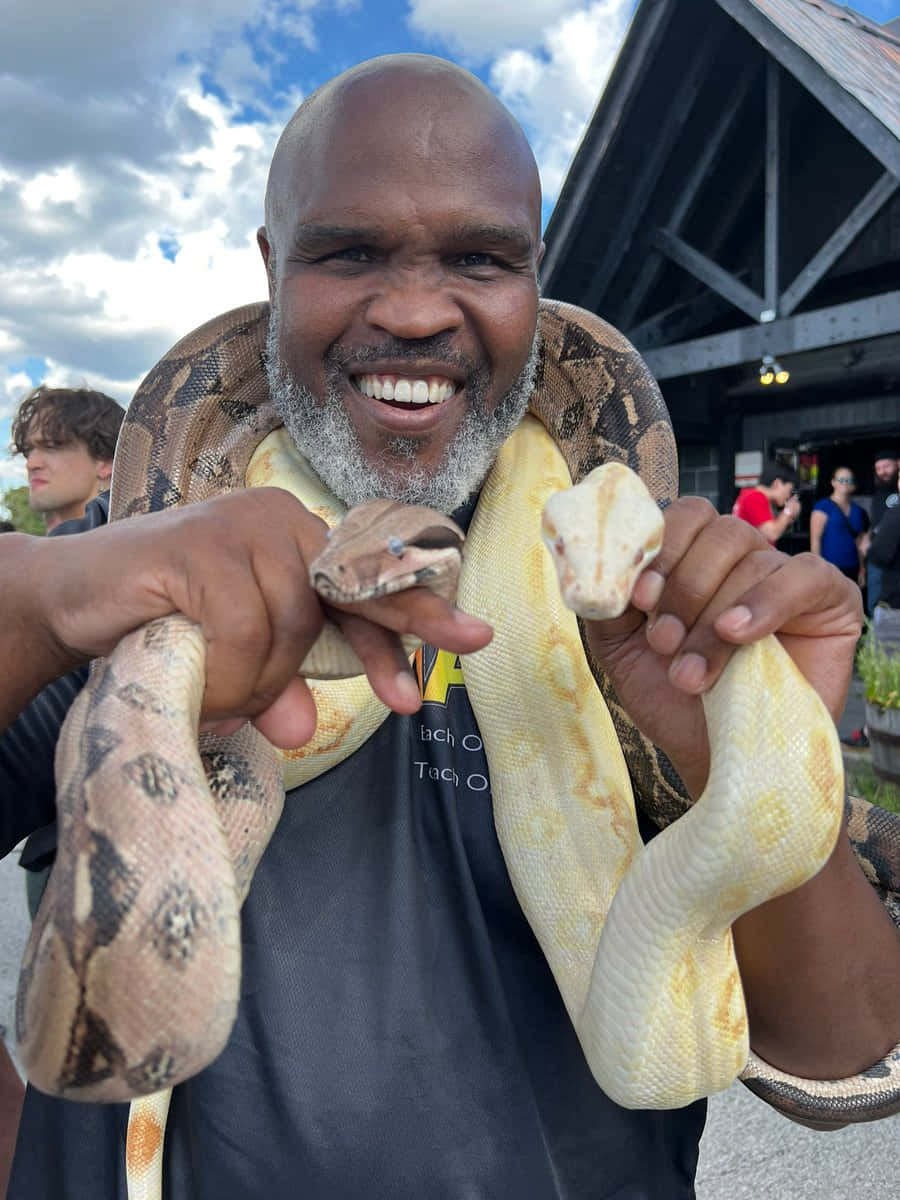 Manwith Pythonand Boa Constrictor Background