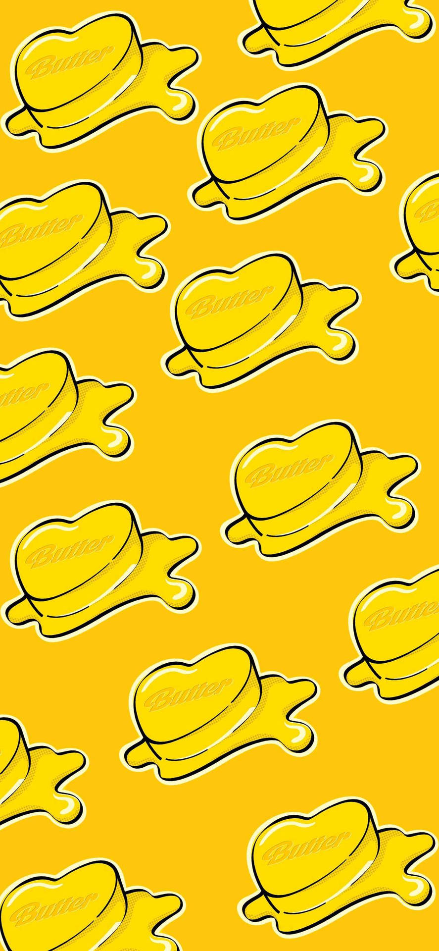 Many Cute Bts Butter Logos Background