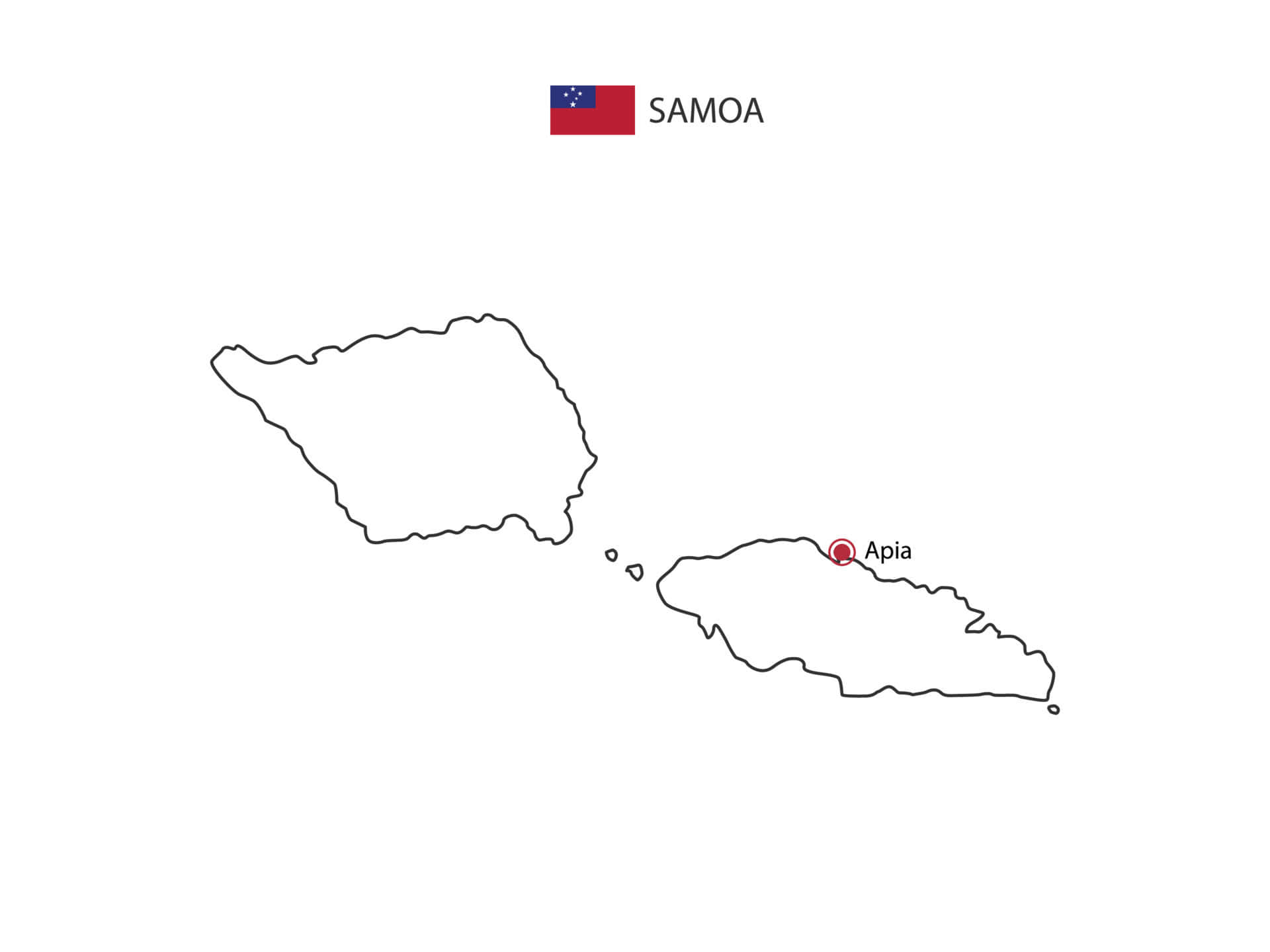 Map Of Apia, Samoa Background